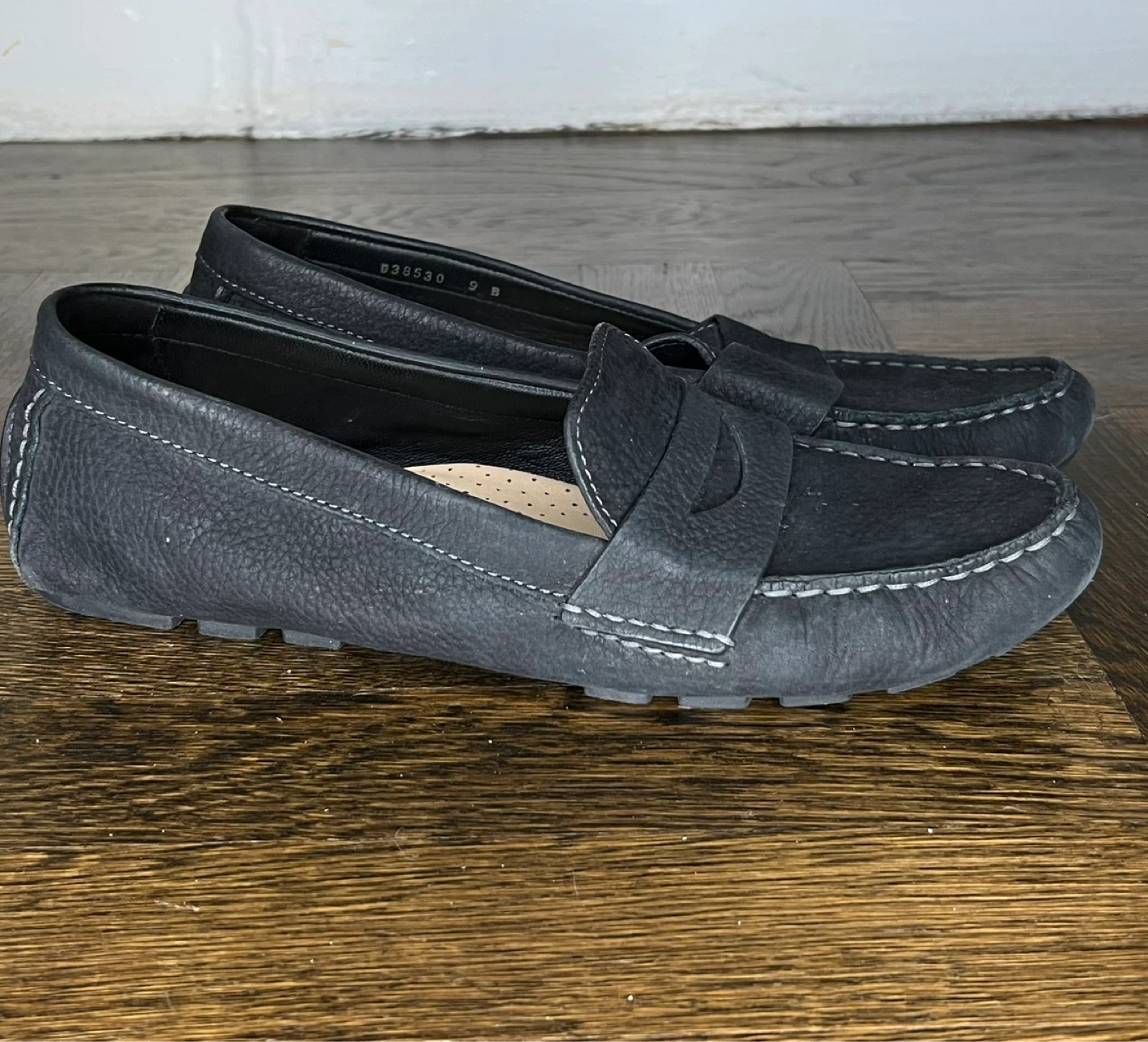 Cole Haan Black Leather Driving Moccasins Women's Size 8