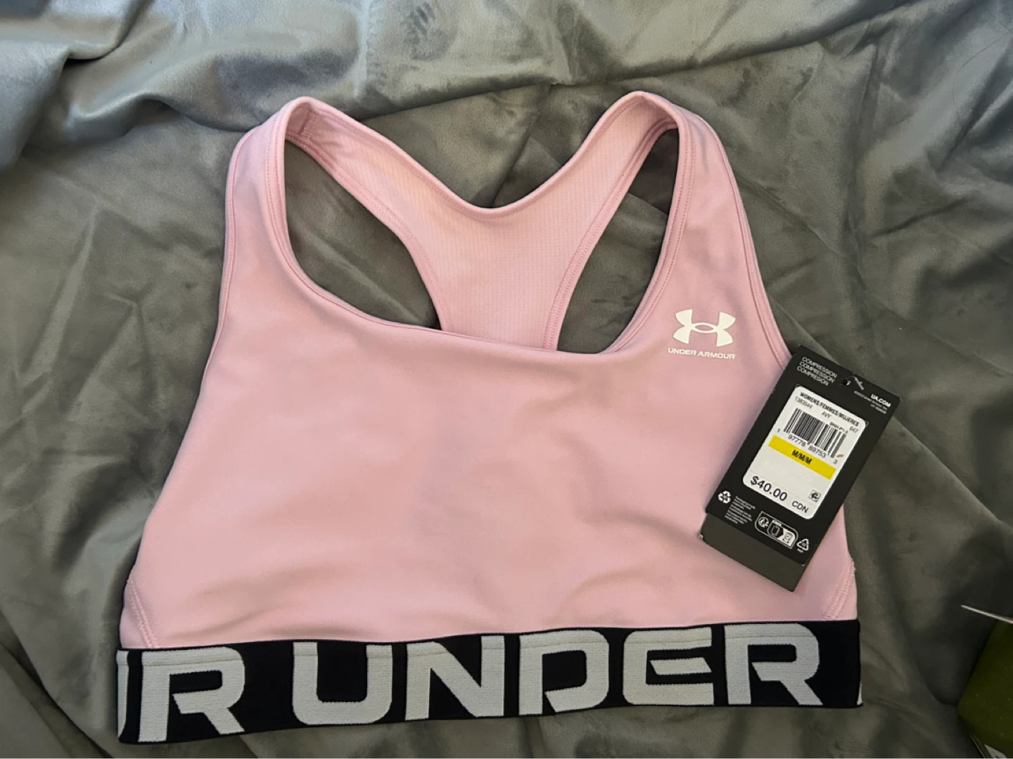 Under Armour Women's Compression Sports Bra M/M Pink