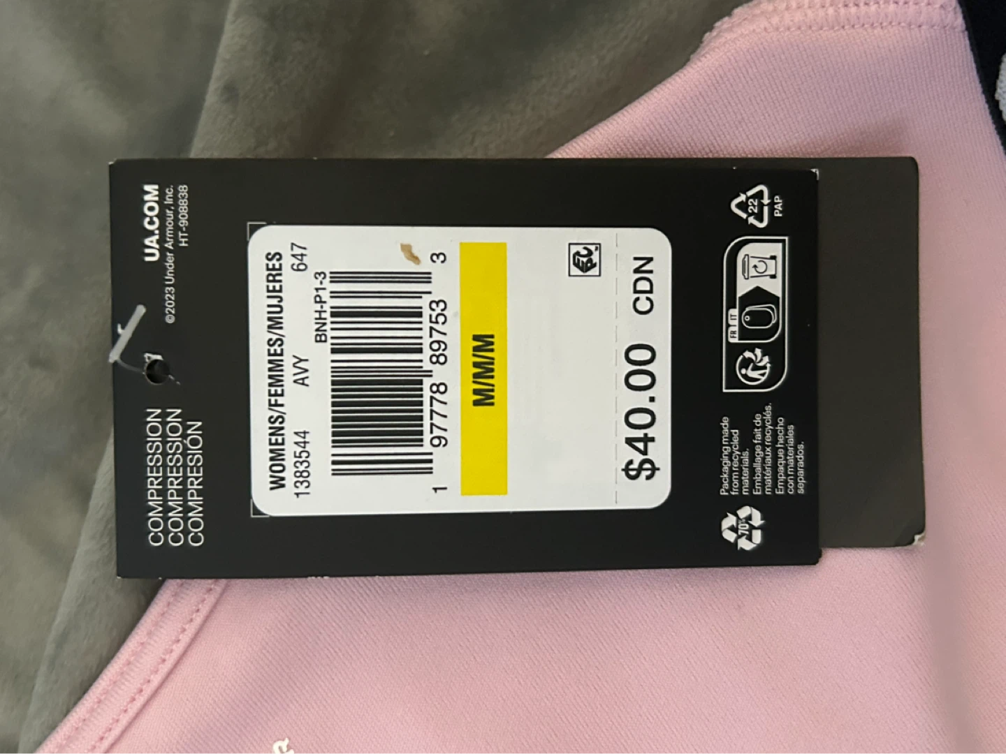 Under Armour Women's Compression Sports Bra M/M Pink - photo 2