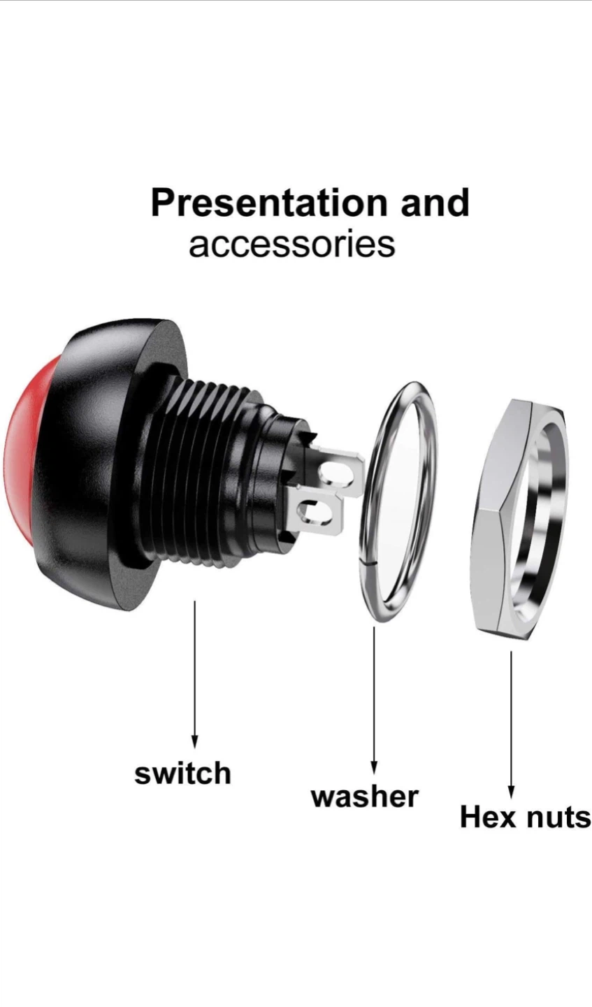 12pcs 12mm Waterproof Push Button Switches - photo 3