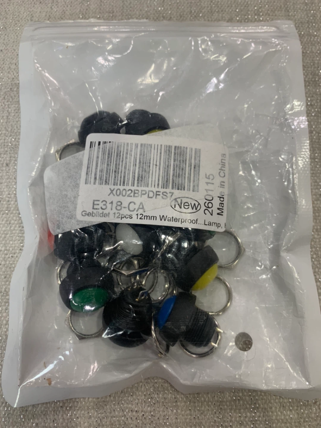 12pcs 12mm Waterproof Push Button Switches - photo 2