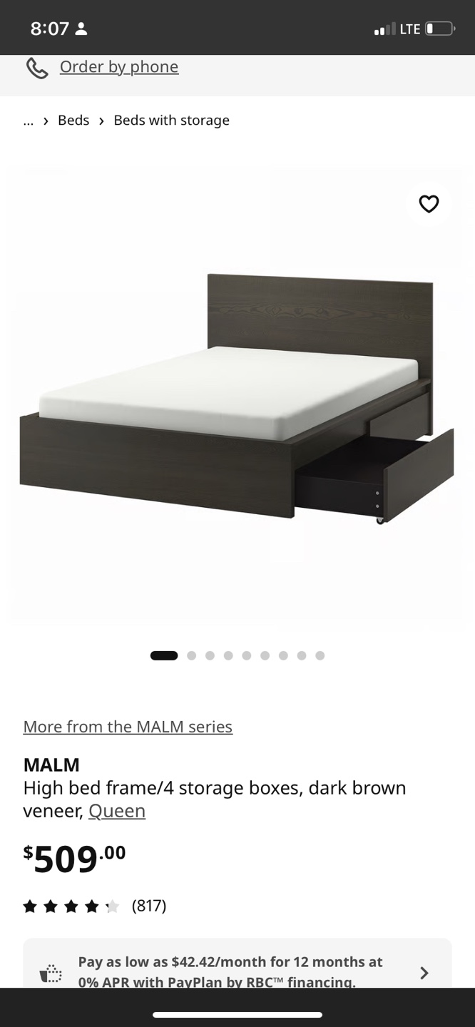 IKEA storage queen bed - photo 4
