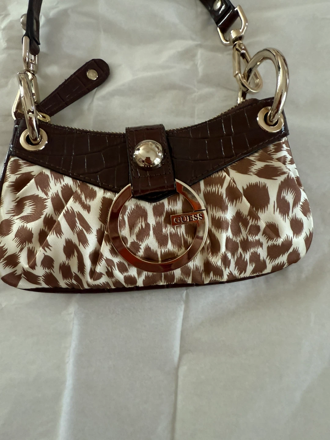 Guess Brown Leopard Print Shoulder Bag - photo 2