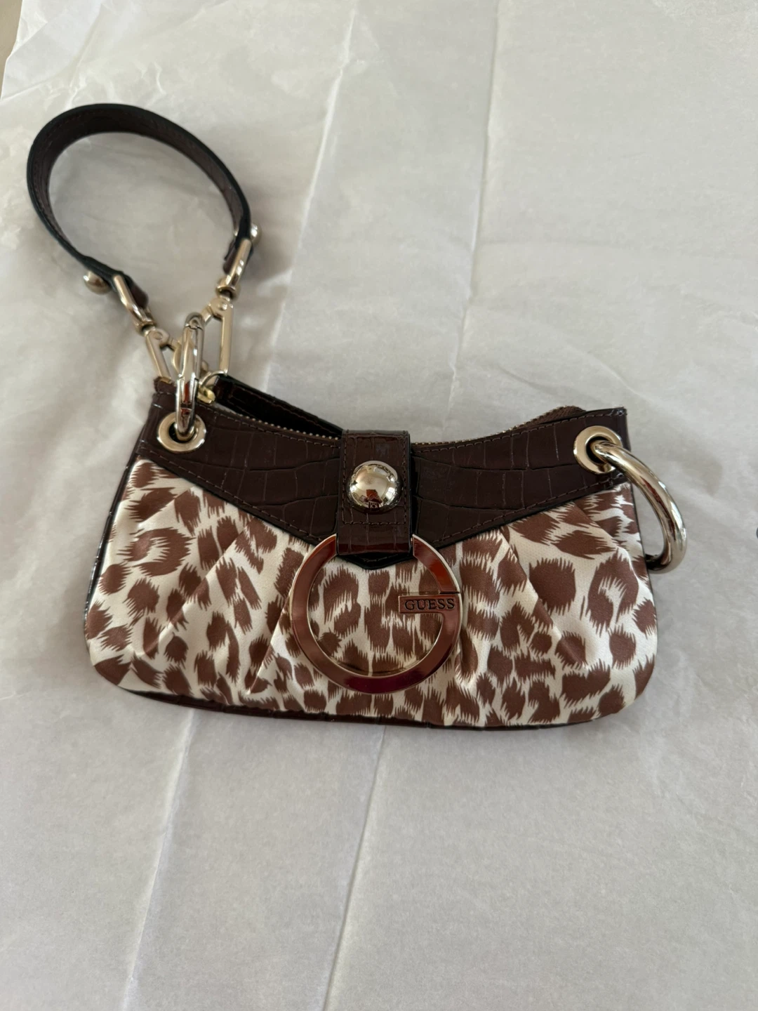 Guess Brown Leopard Print Shoulder Bag - photo 5