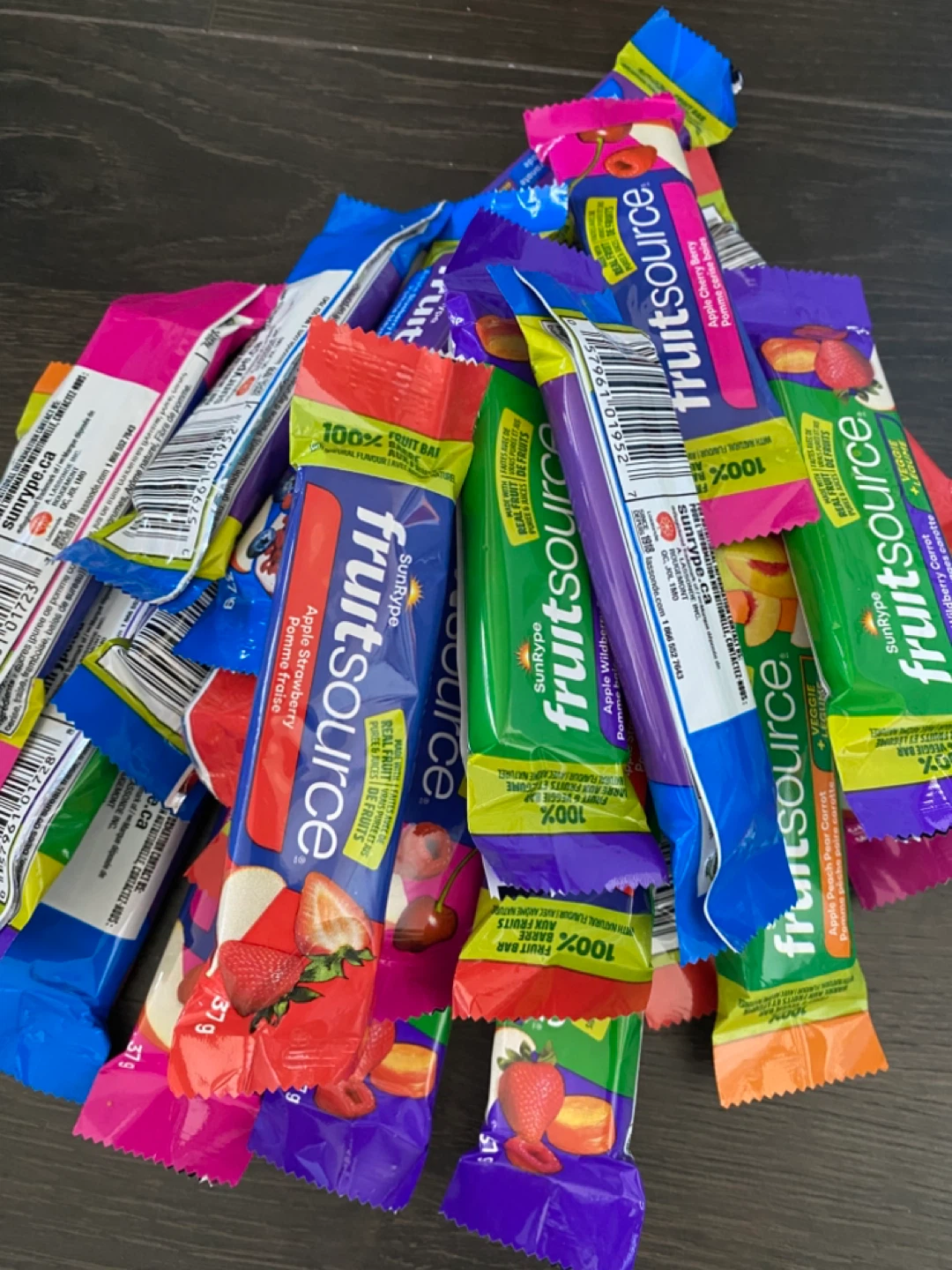 Sunrype fruit bars variety flavor