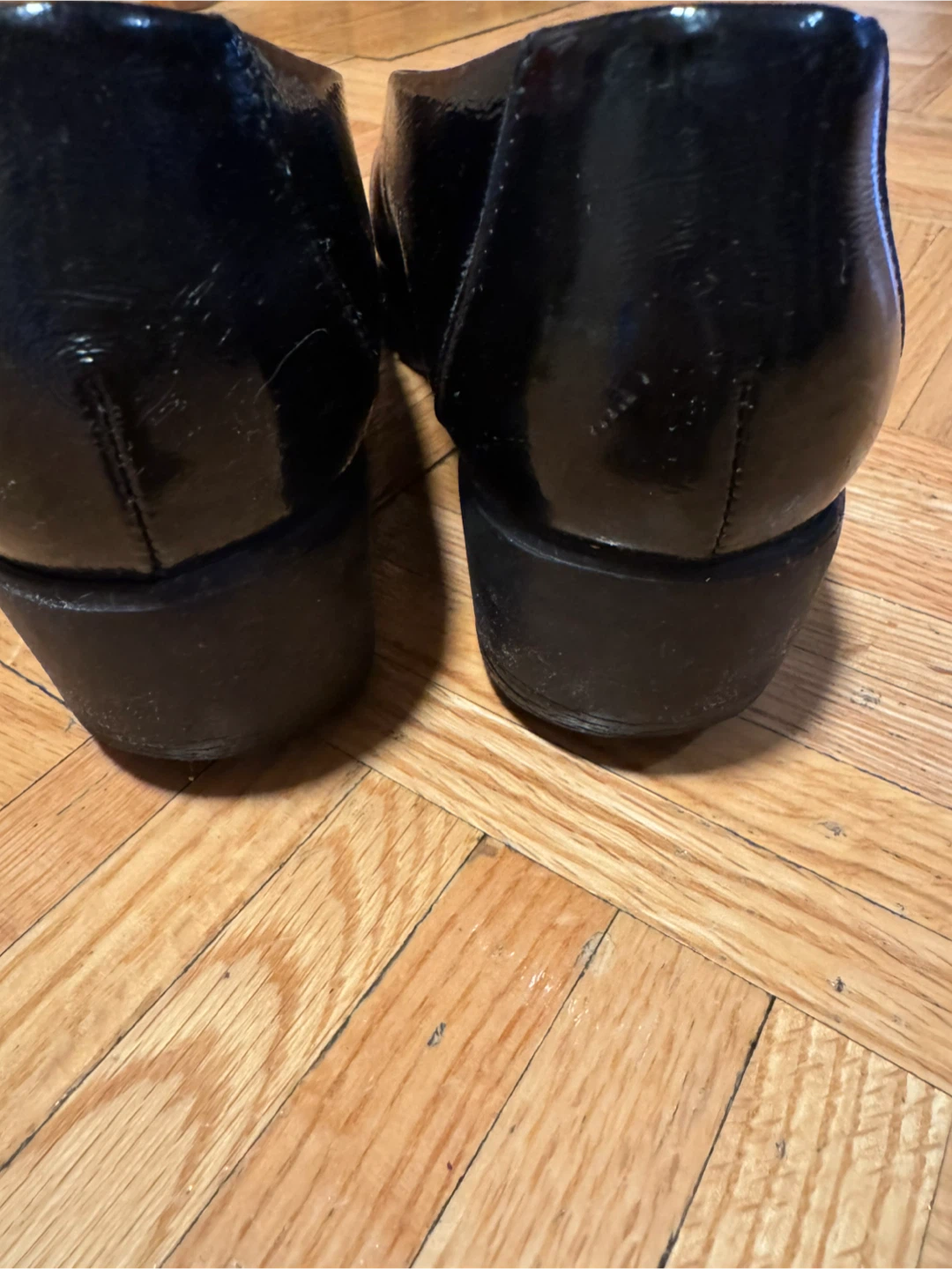 Wonders Black Patent Leather Wedge Flats - photo 4