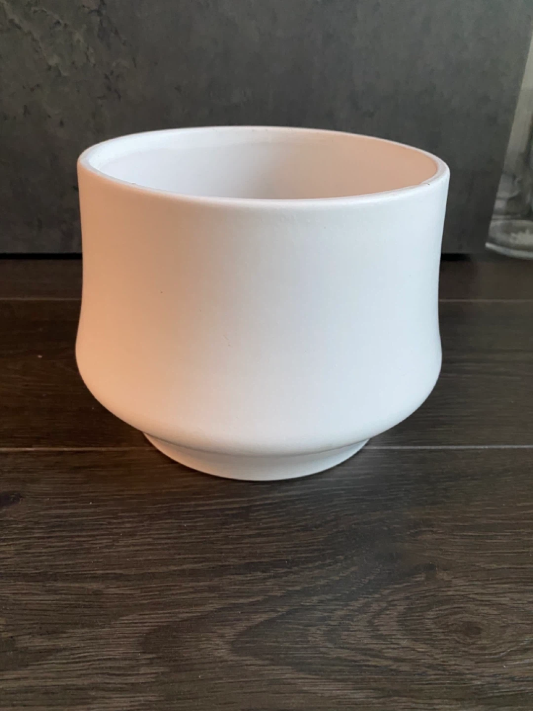 White ceramic pot