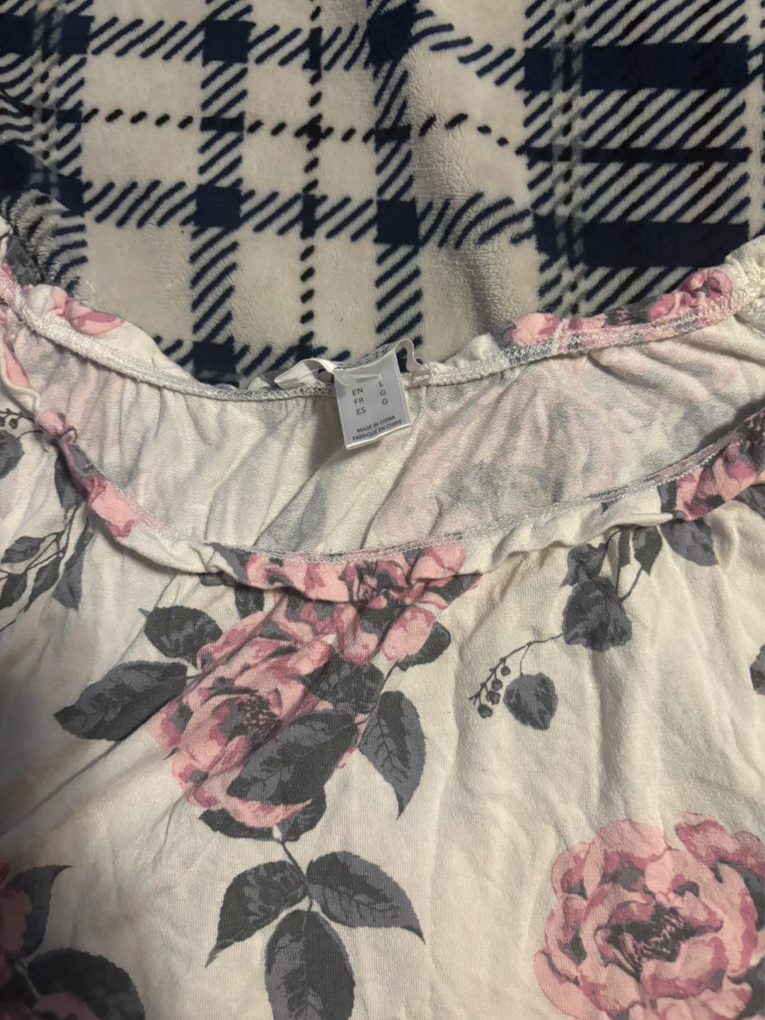 White & Pink Floral Off-the-Shoulder Top - photo 2