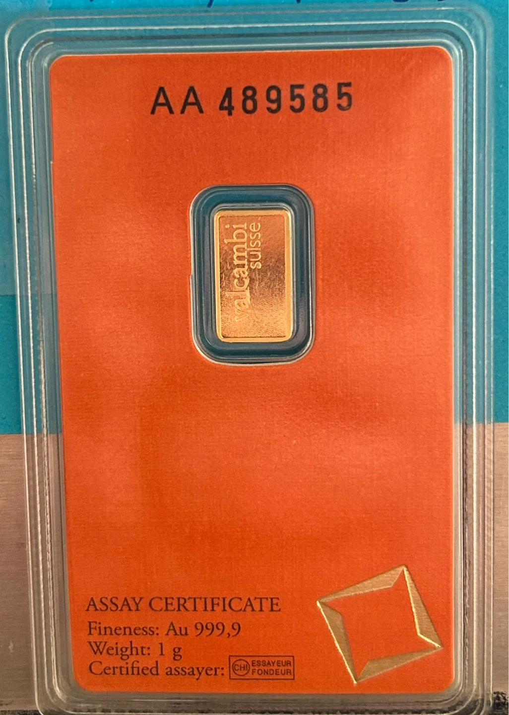 1 gram pure gold valcambi suisse in assay - photo 2
