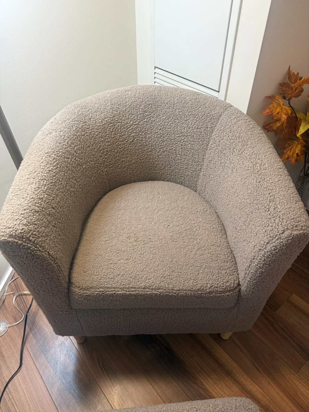 Sherpa Accent Chair and Ottoman Set - photo 2