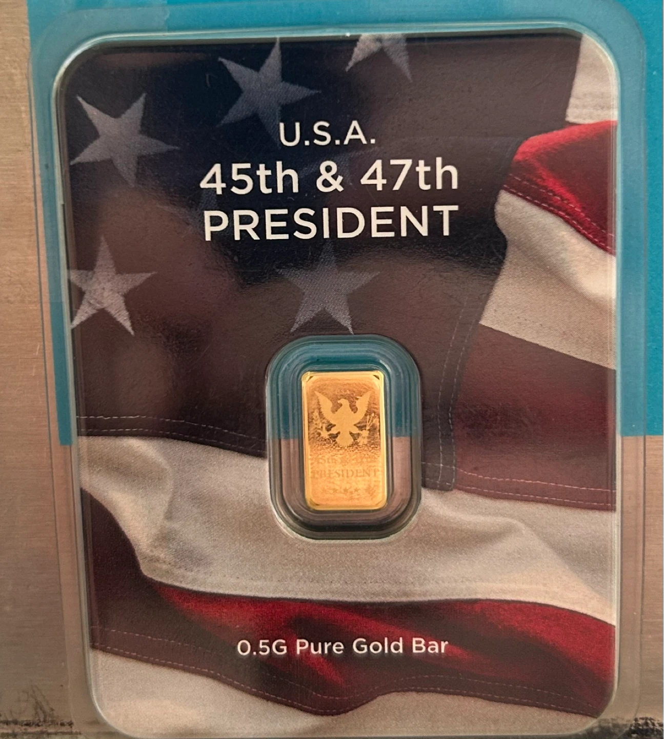 45th/47th president USA 0.5 gram pure gold