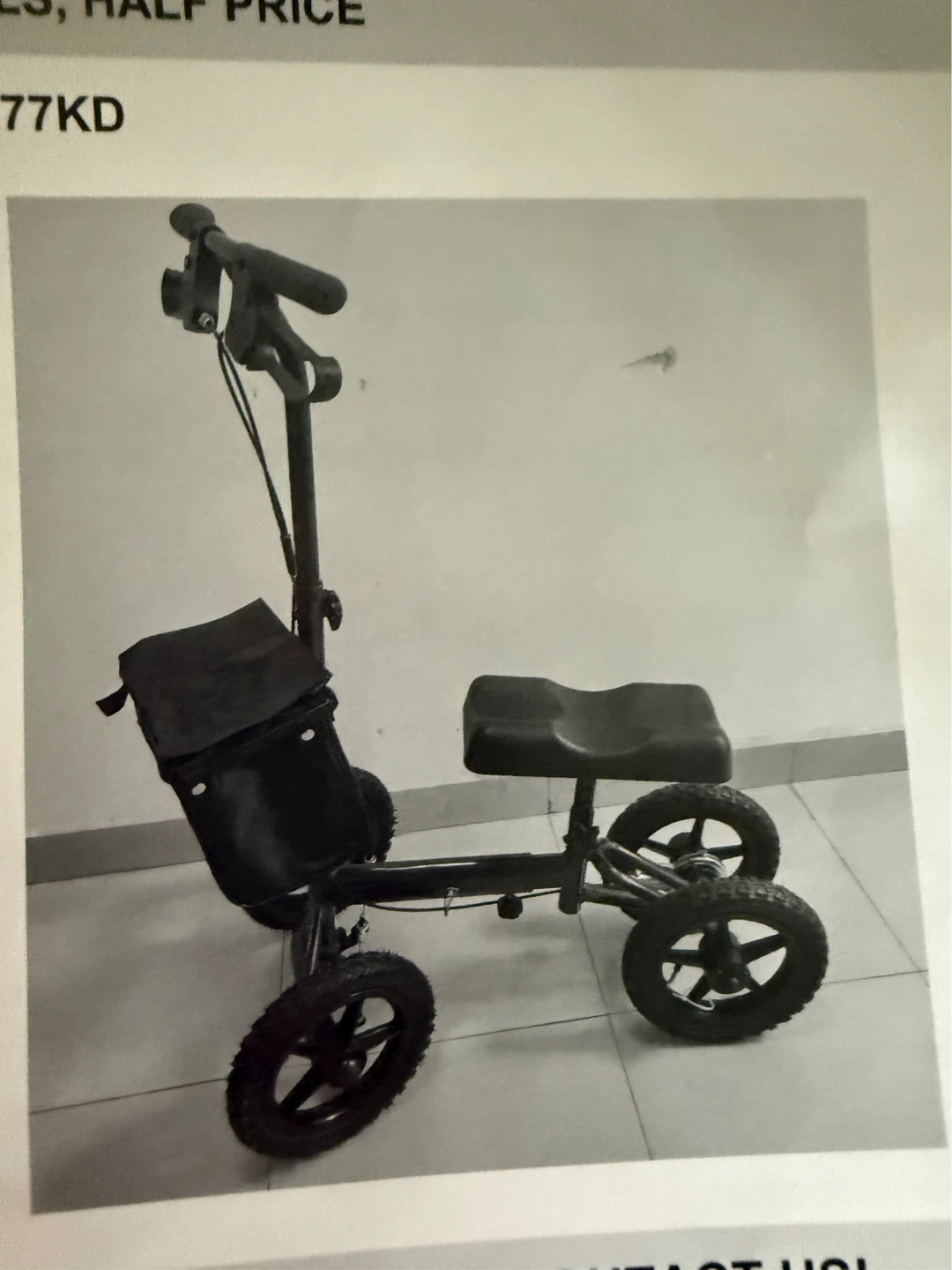 VEVOR 4-Wheel Scooter Knee Walker - photo 4