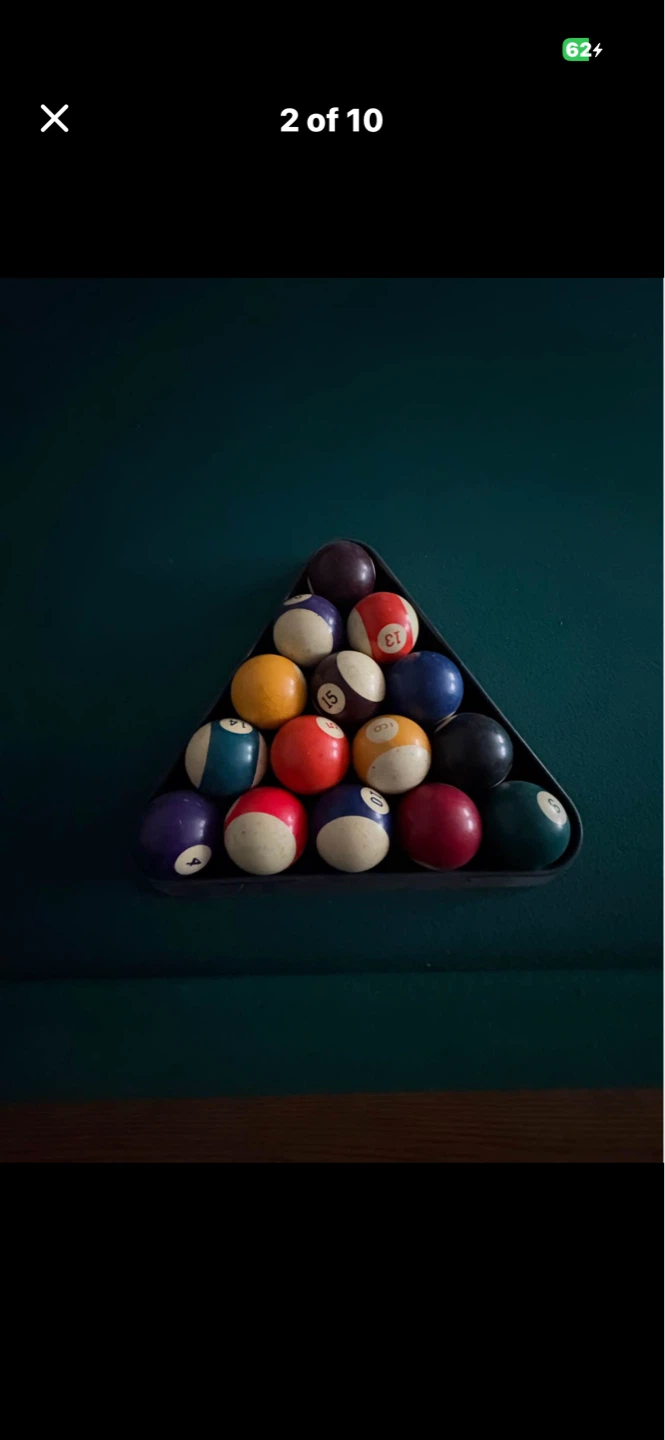 Harvard Pool Table with 2 sets of Balls and Cues - photo 4