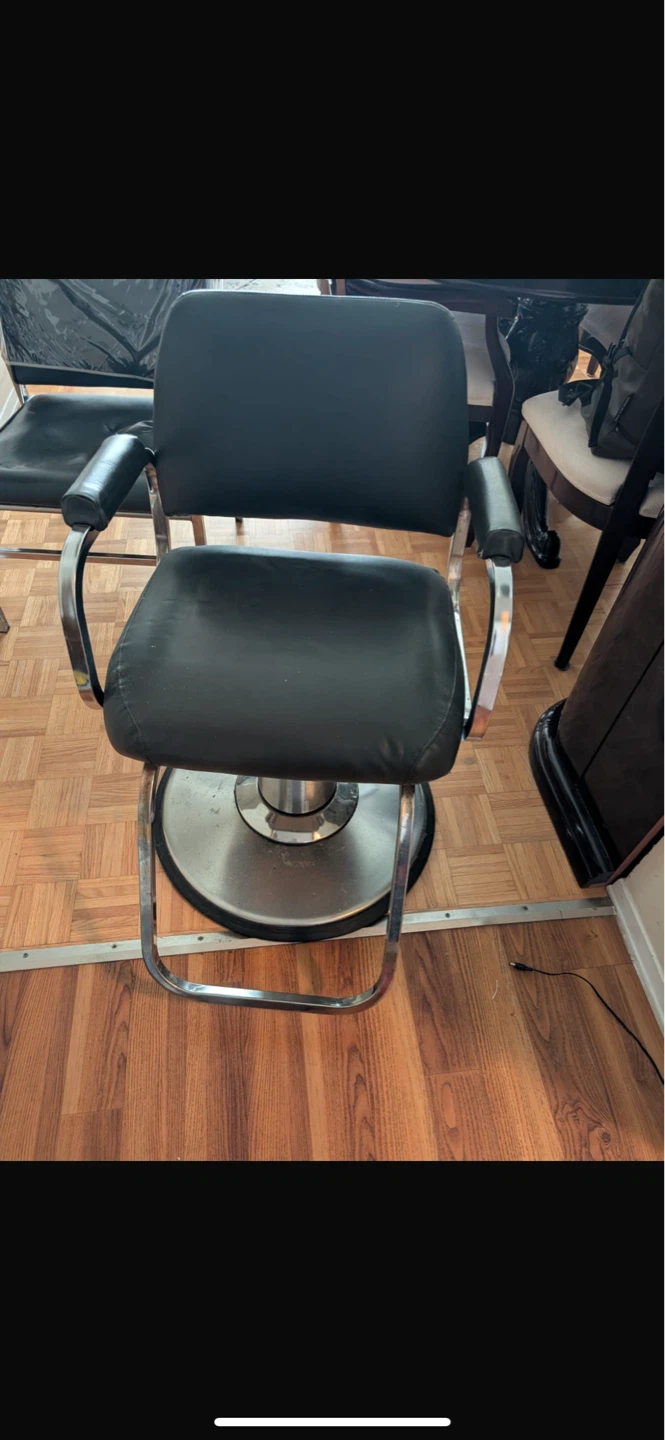 Black Salon Chairs selling all together