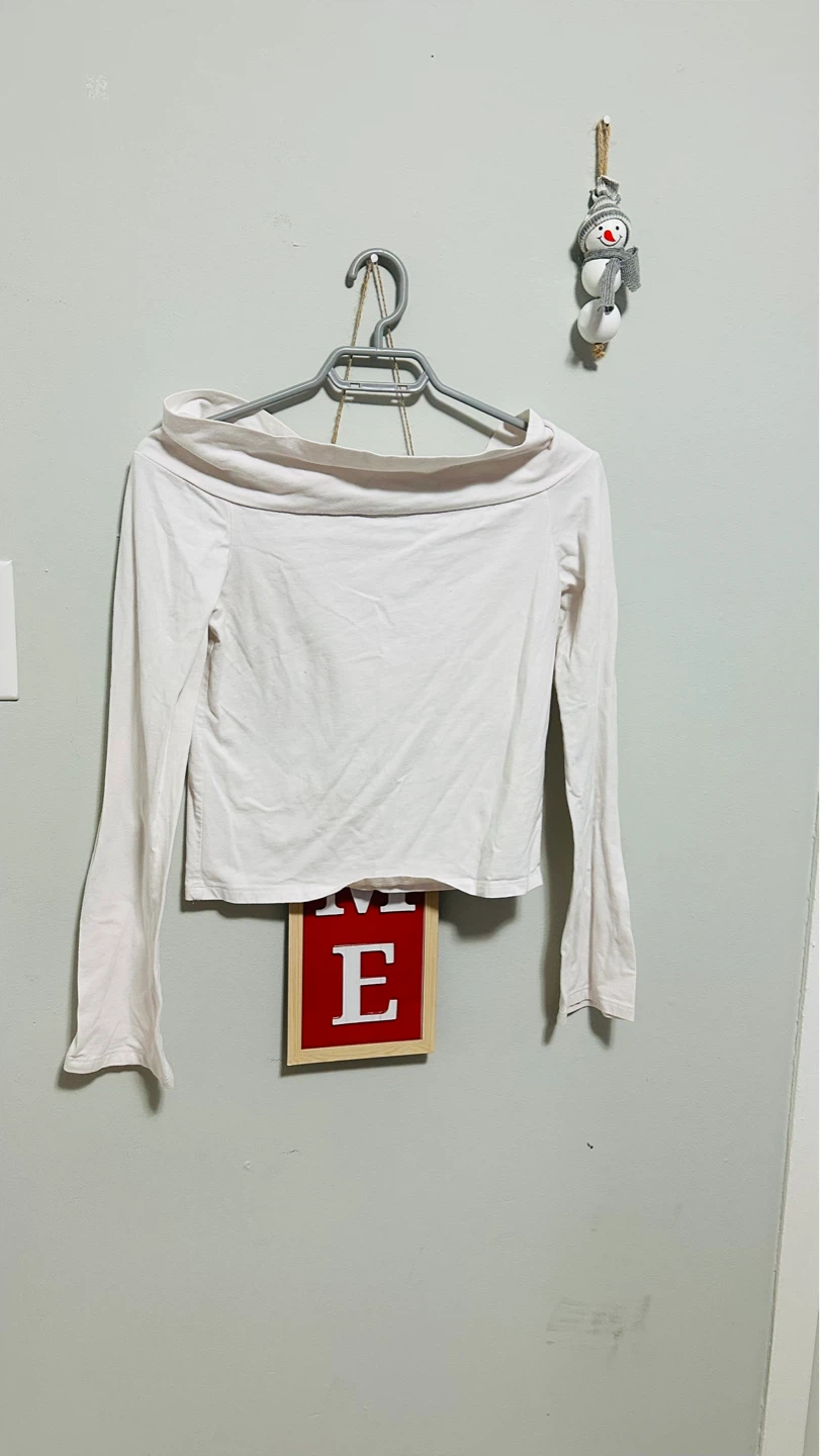 Harlow Women's Off-the-Shoulder Long Sleeve Top - White - L/G