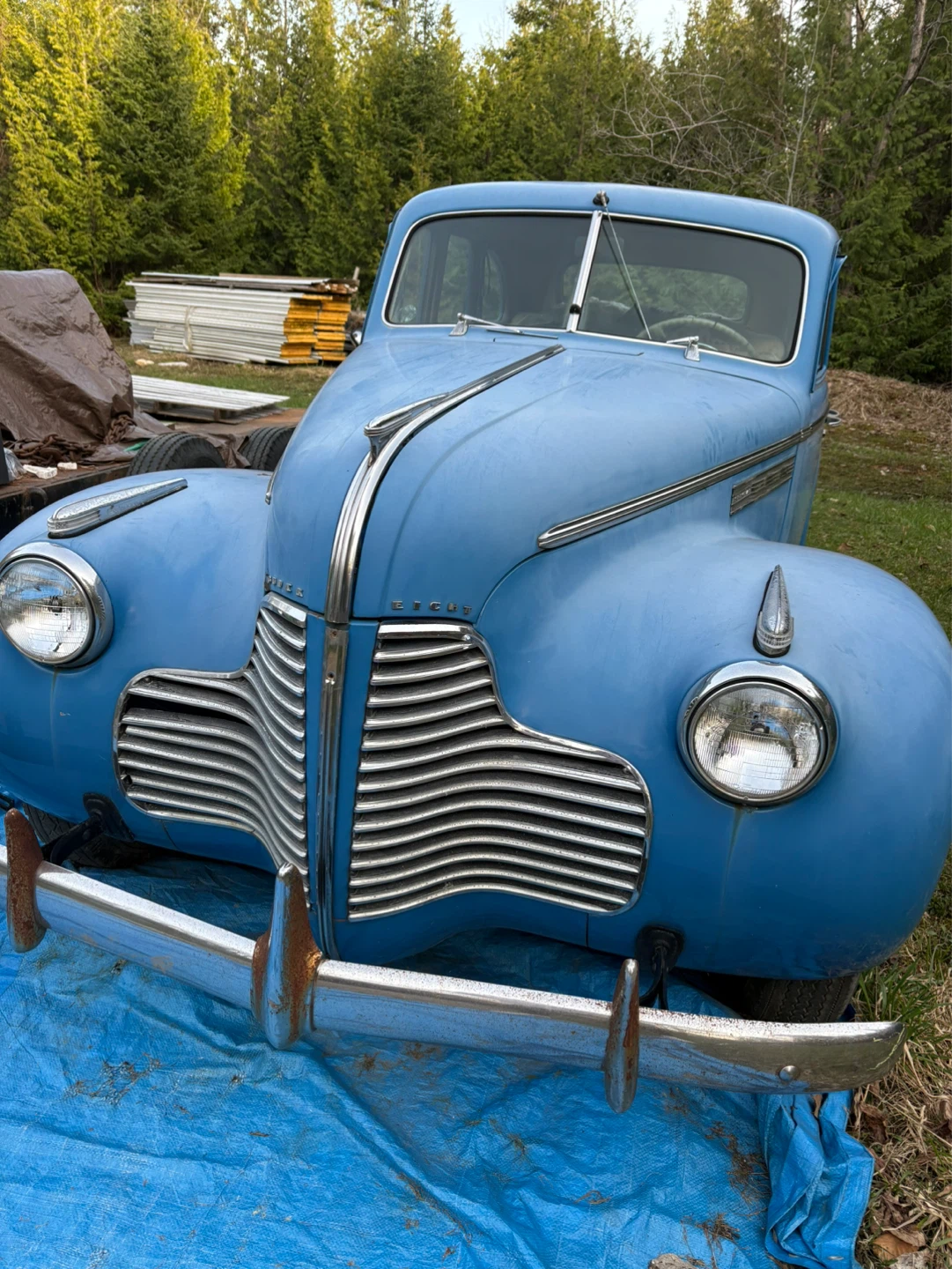Blue Buick Vintage Car Project