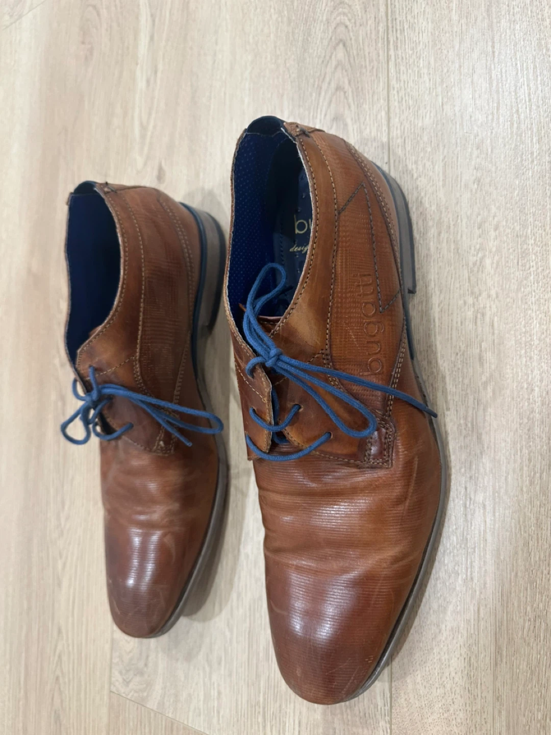 Bugatti Brown Leather Dress Shoes Size 43 - photo 2