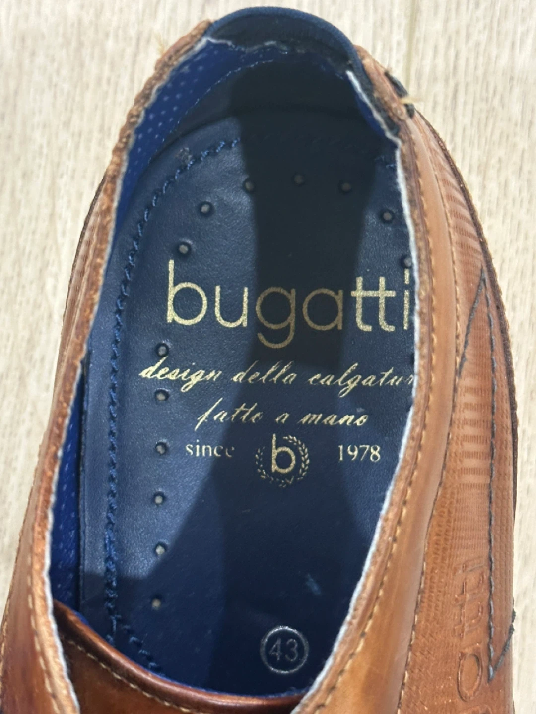 Bugatti Brown Leather Dress Shoes Size 43 - photo 3