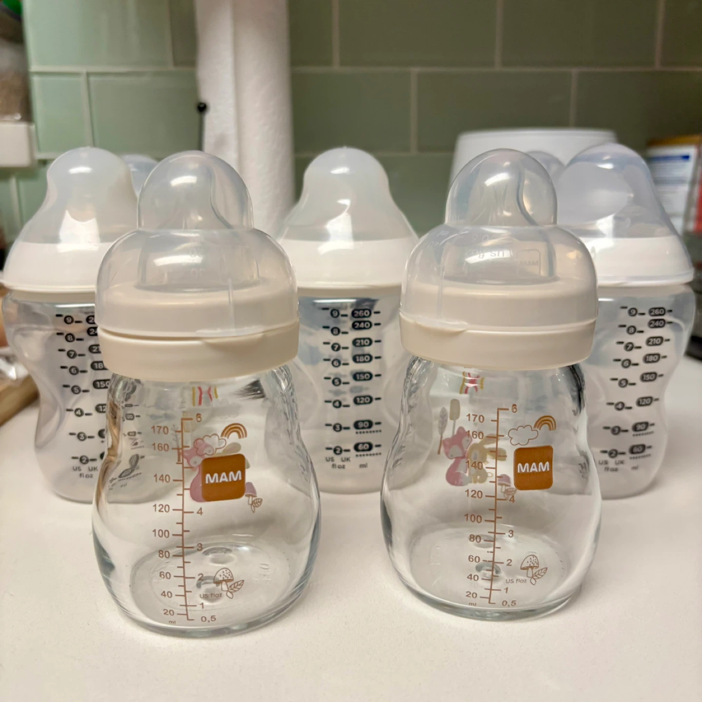 MAM Glass Baby Bottles & Tommy Tippee Baby Bottles