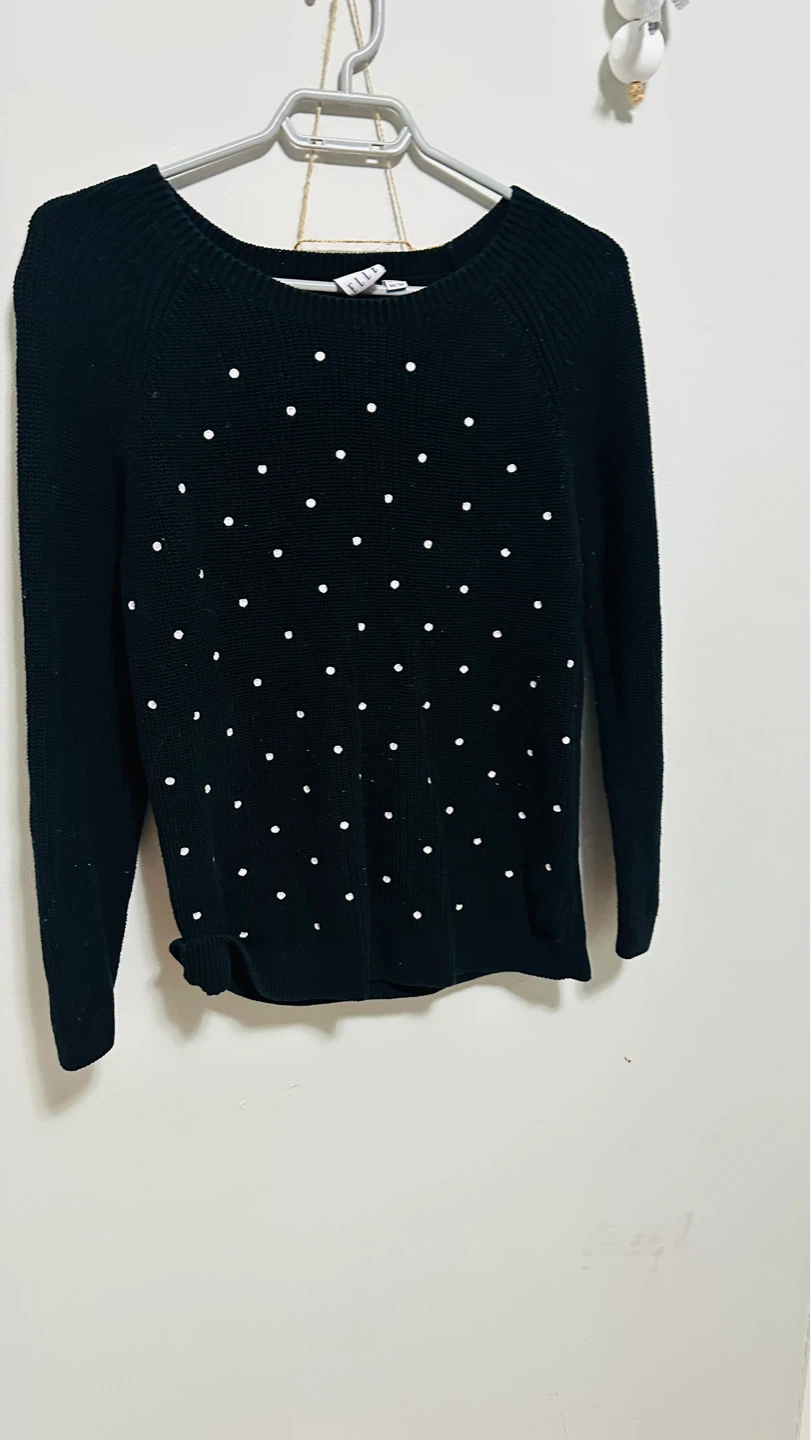 ELLE Black Polka Dot Sweater M/M