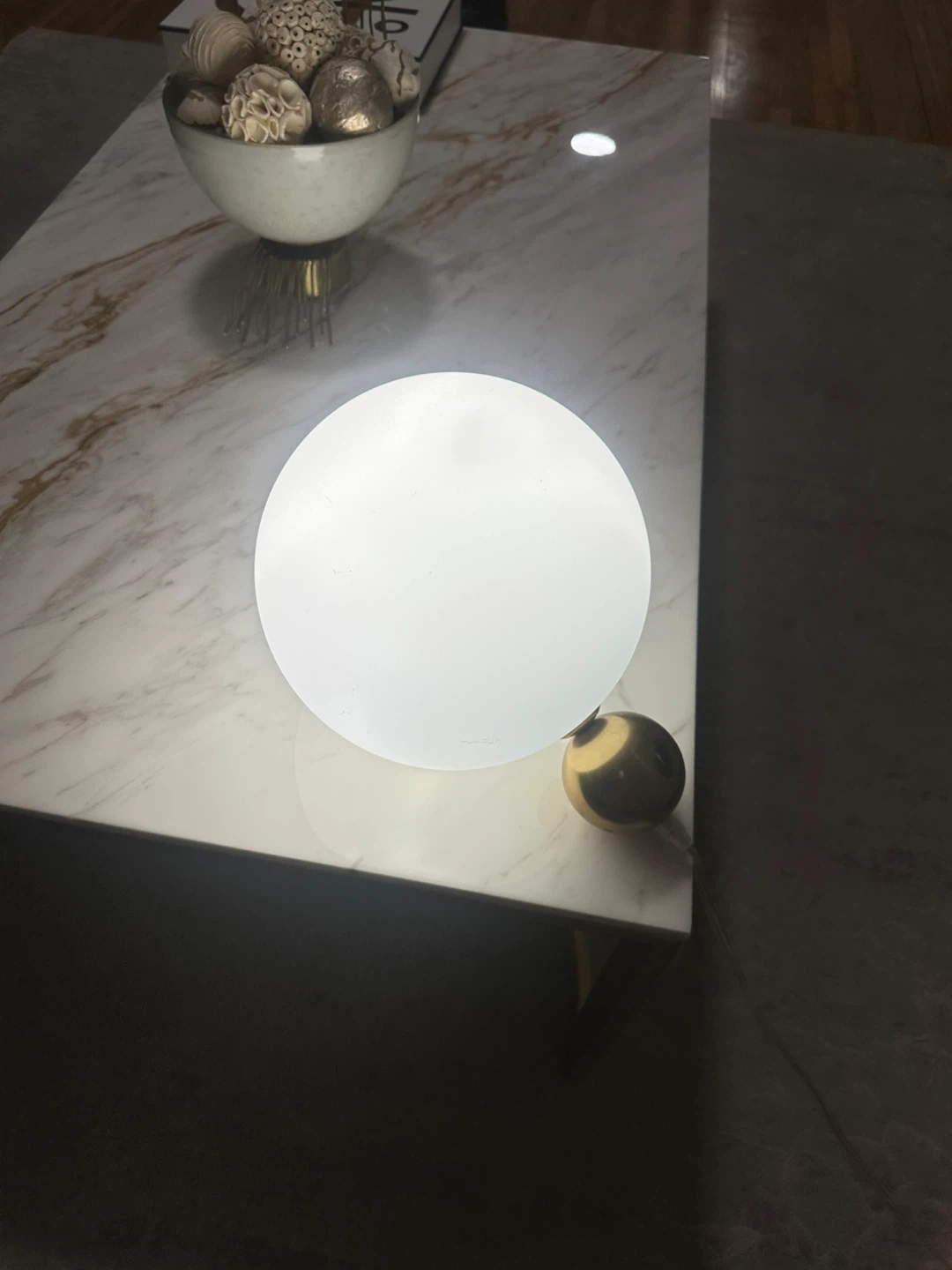Modern Globe Lamp with Gold Accent - photo 3