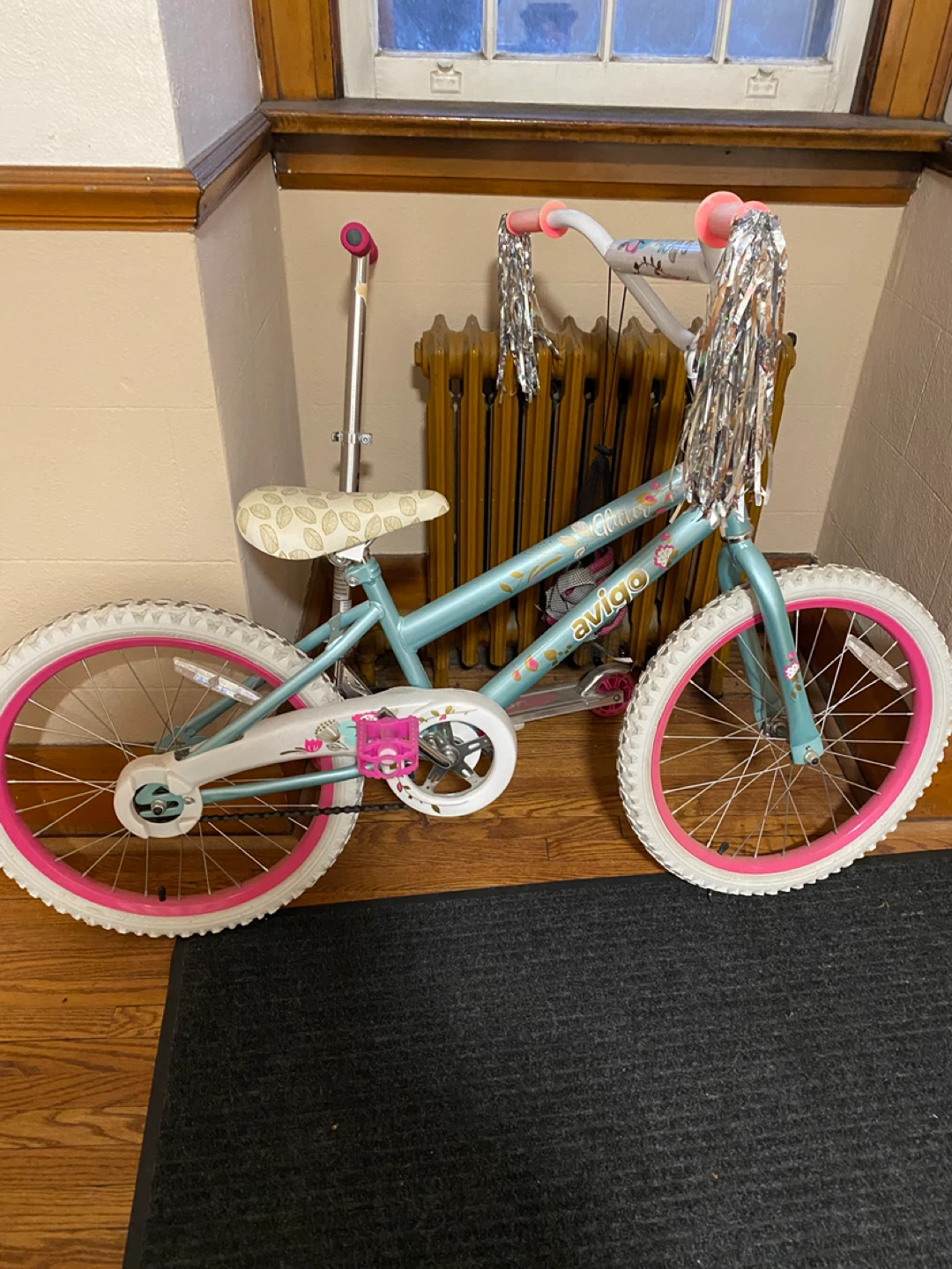 Avigo "Glitter" Bike - Teal & Pink