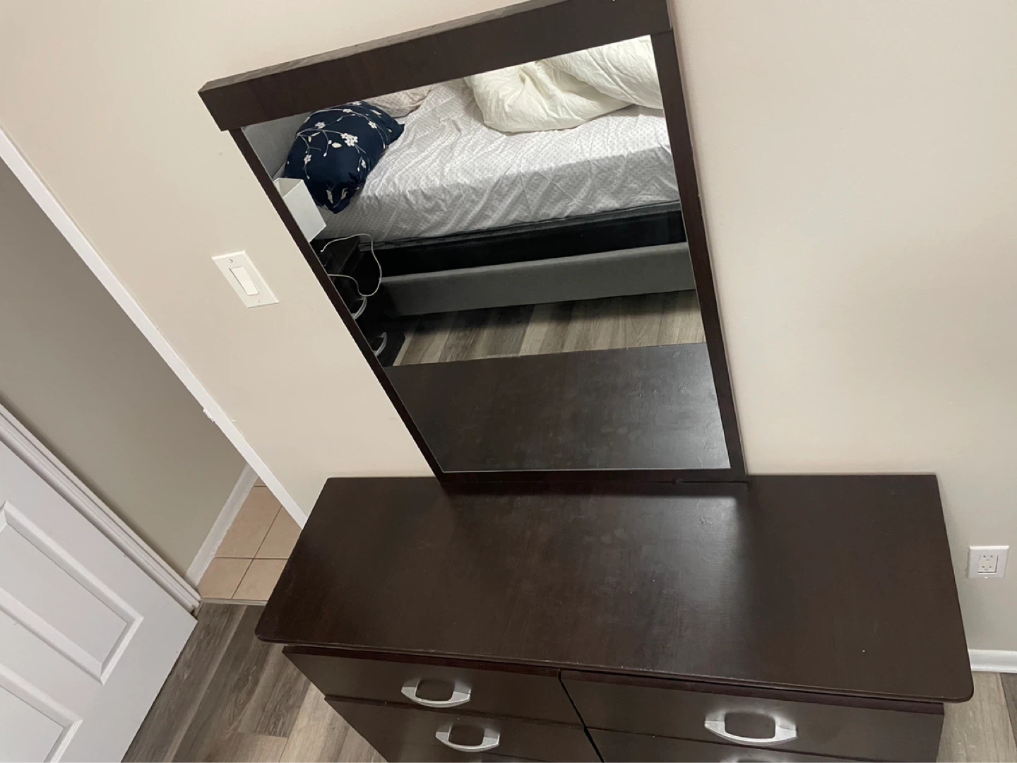 6-Drawer Espresso Dresser with Matching Mirror - photo 3