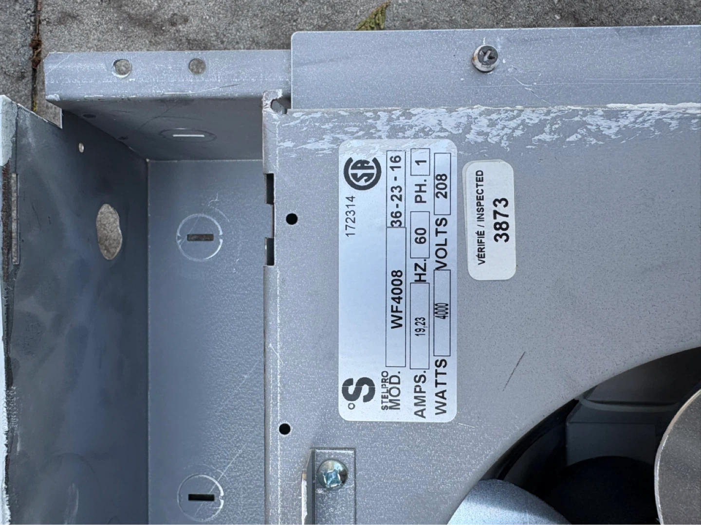 Stelpro WF4008 wall Fan Heater - photo 3