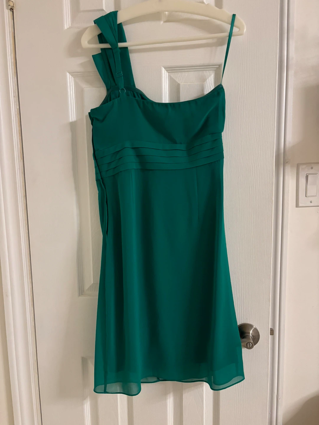 Emerald Green One-Shoulder Dress - photo 5