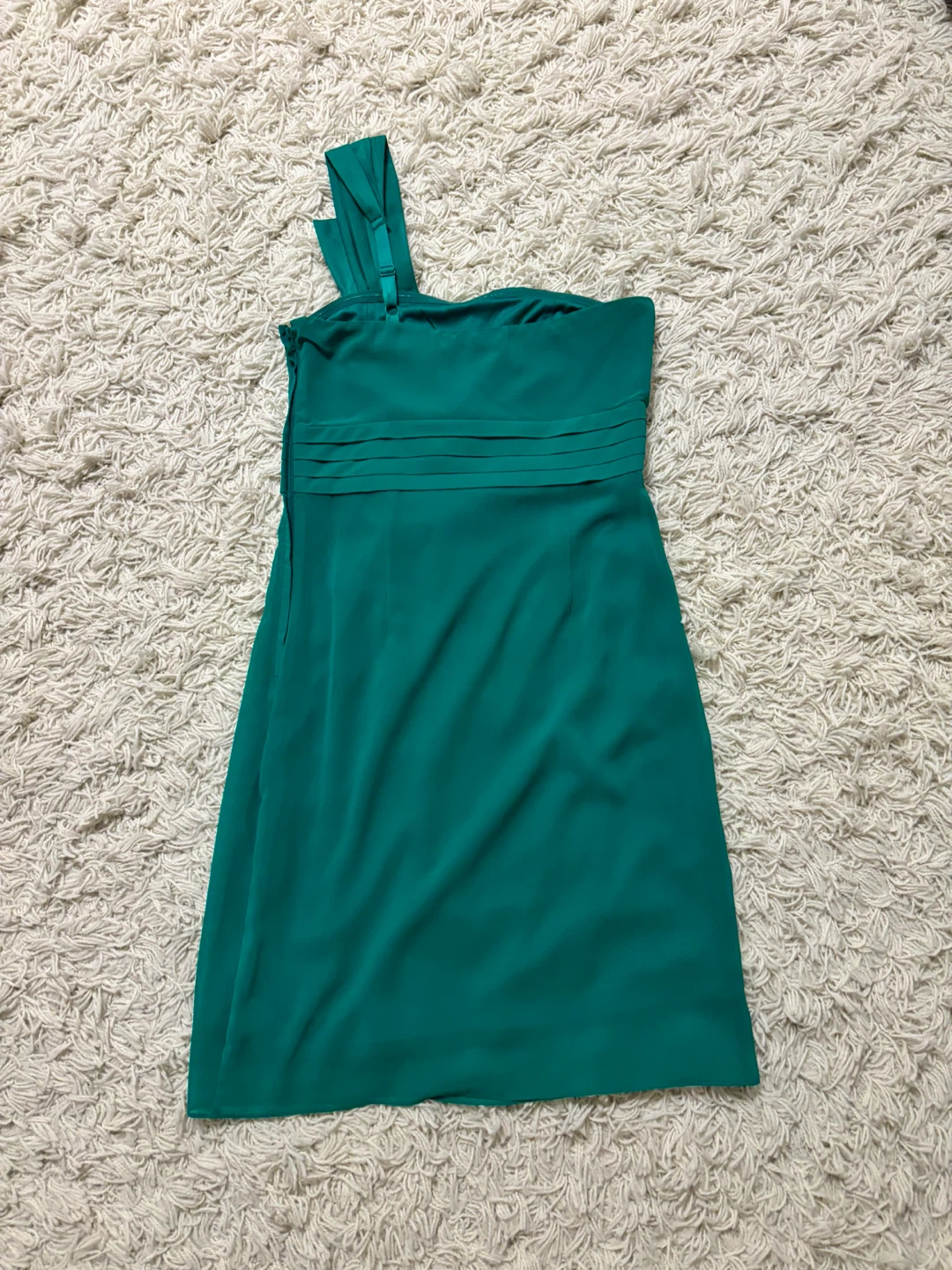 Emerald Green One-Shoulder Dress - photo 3