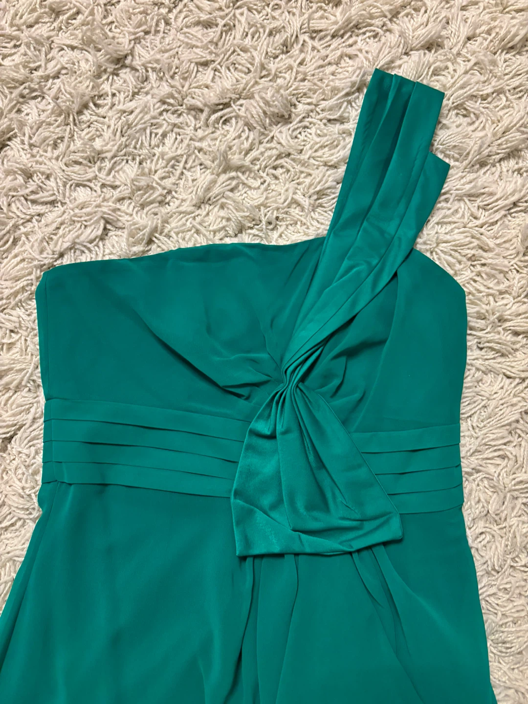 Emerald Green One-Shoulder Dress - photo 2