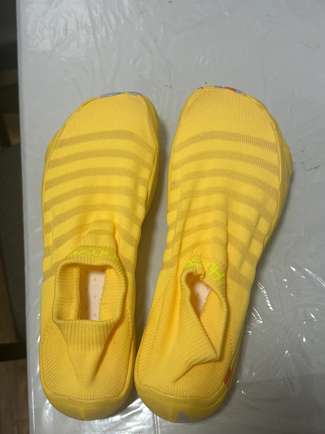 Yellow Barefoot Running Shoes size 9.5
