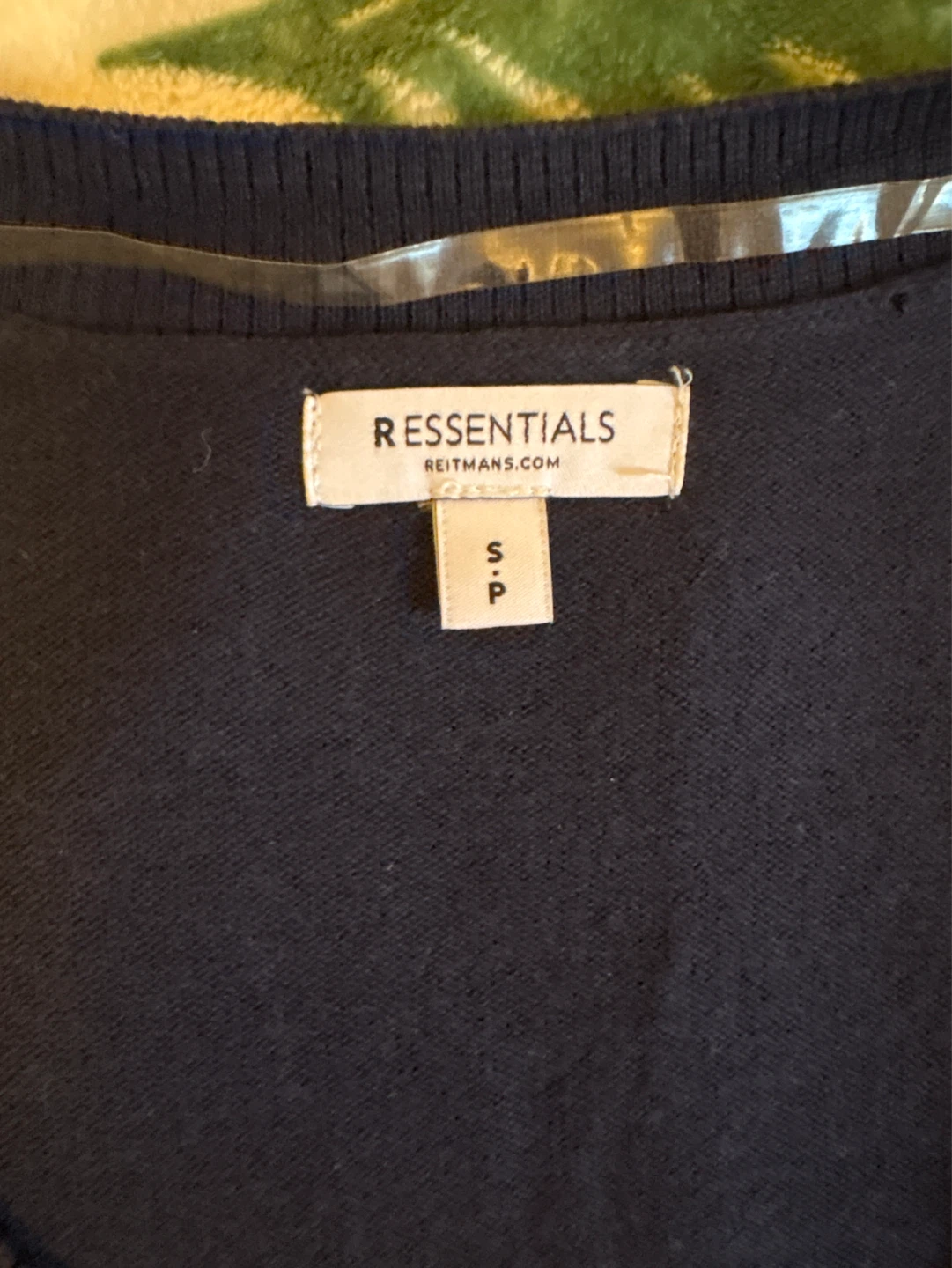 Ressentials Navy V-Neck Sweater - Size S - photo 3