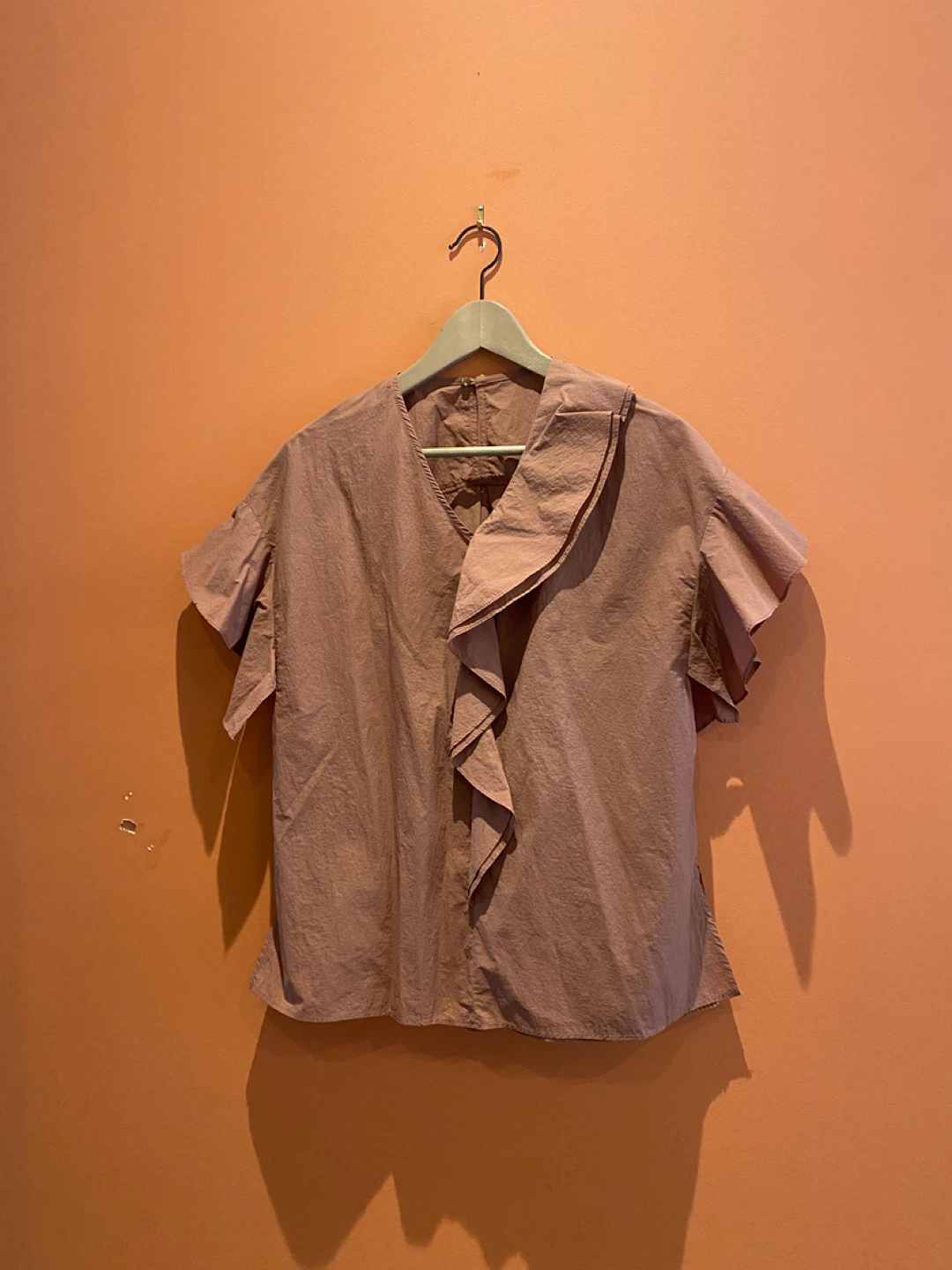 Women's brown Ruffled Blouse