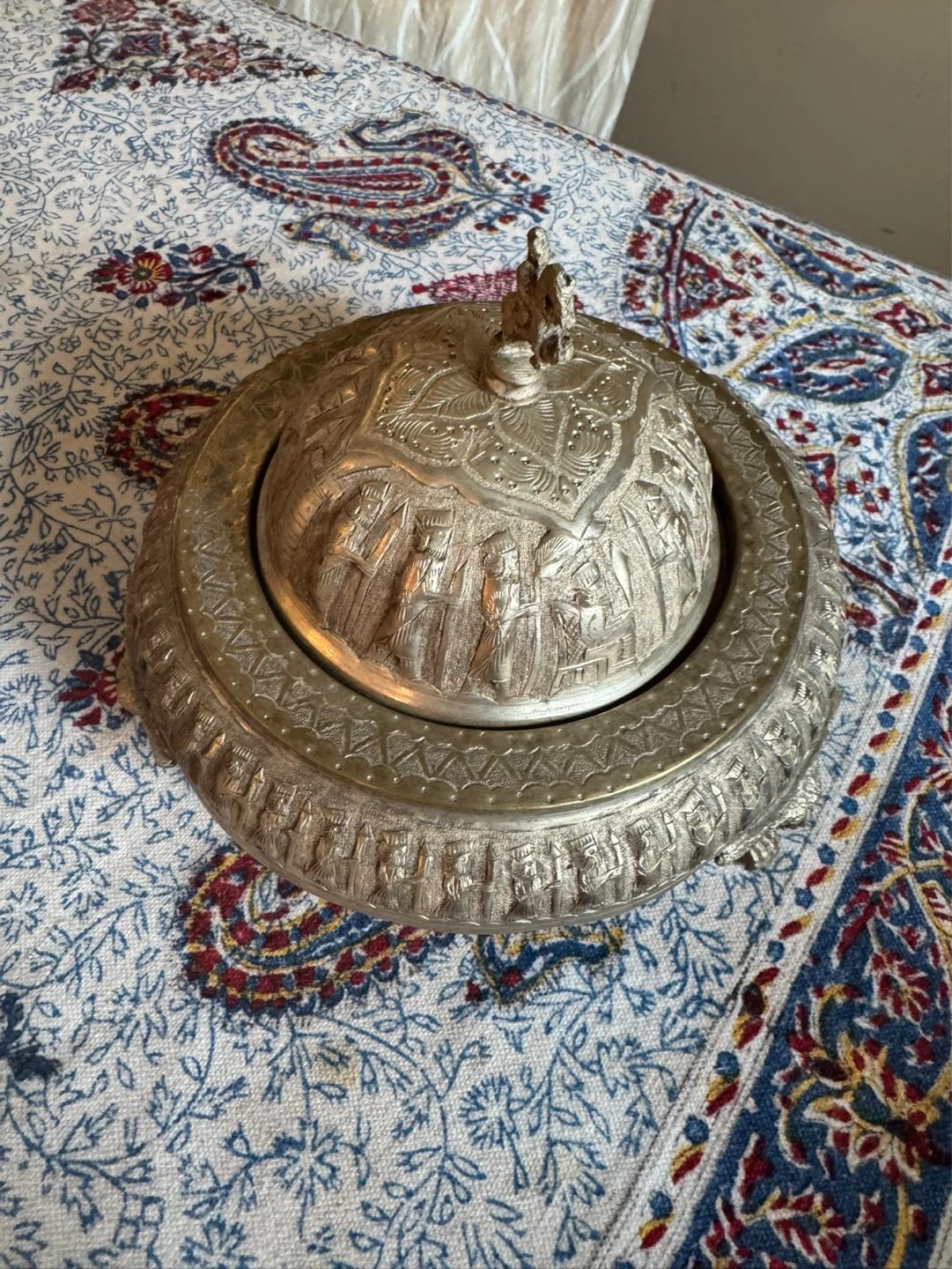 Vintage Floral Plate and Ornate Serving Dish - photo 3