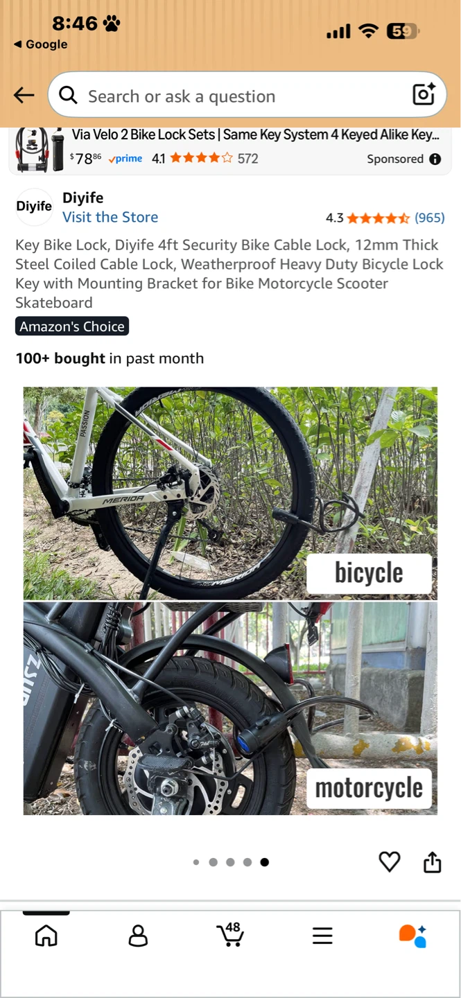 CCM Black Coiled Cable Bike Lock with Key - photo 2