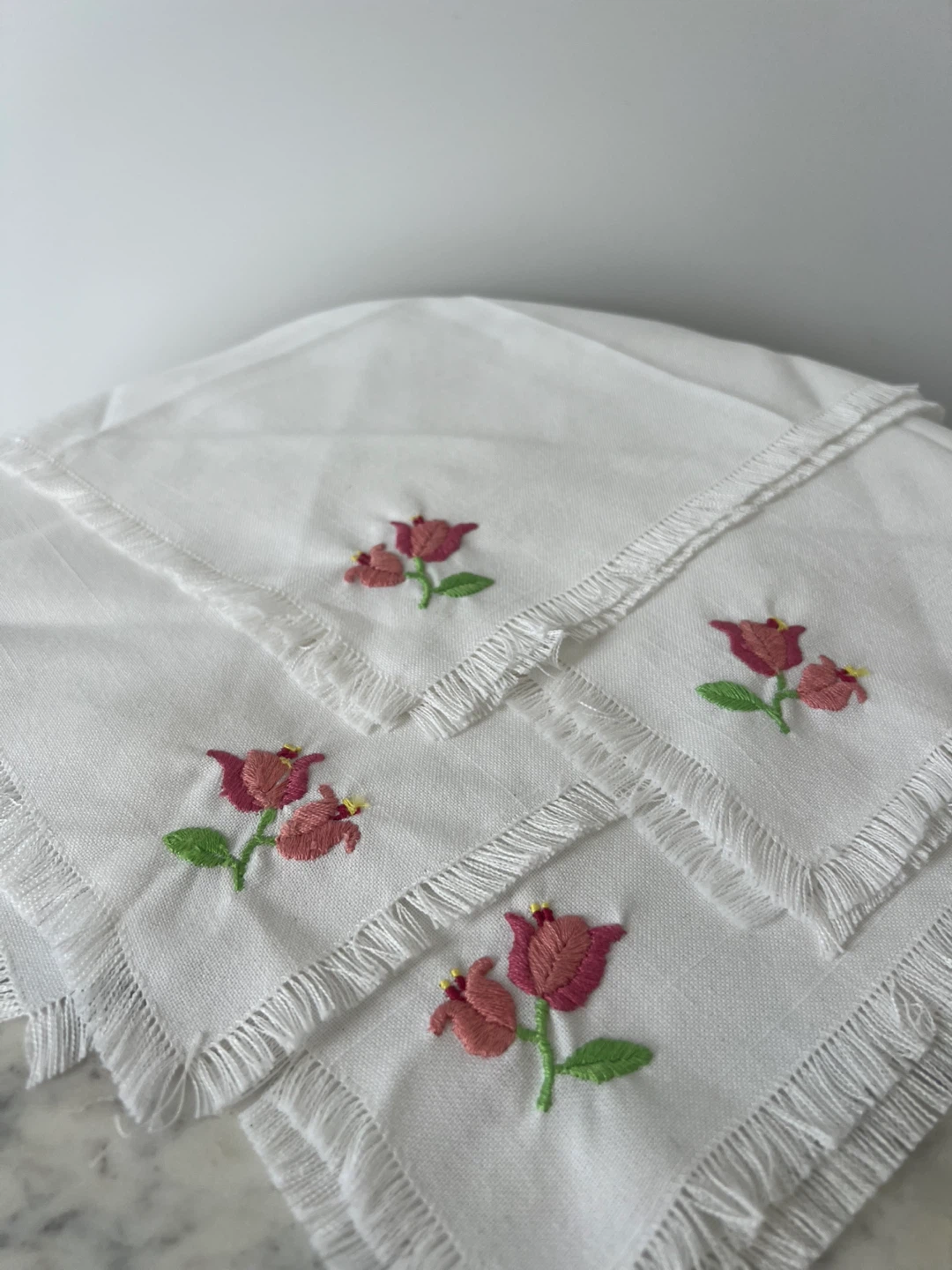 Vintage Embroidered Linen Napkins. Set of 4 - photo 3
