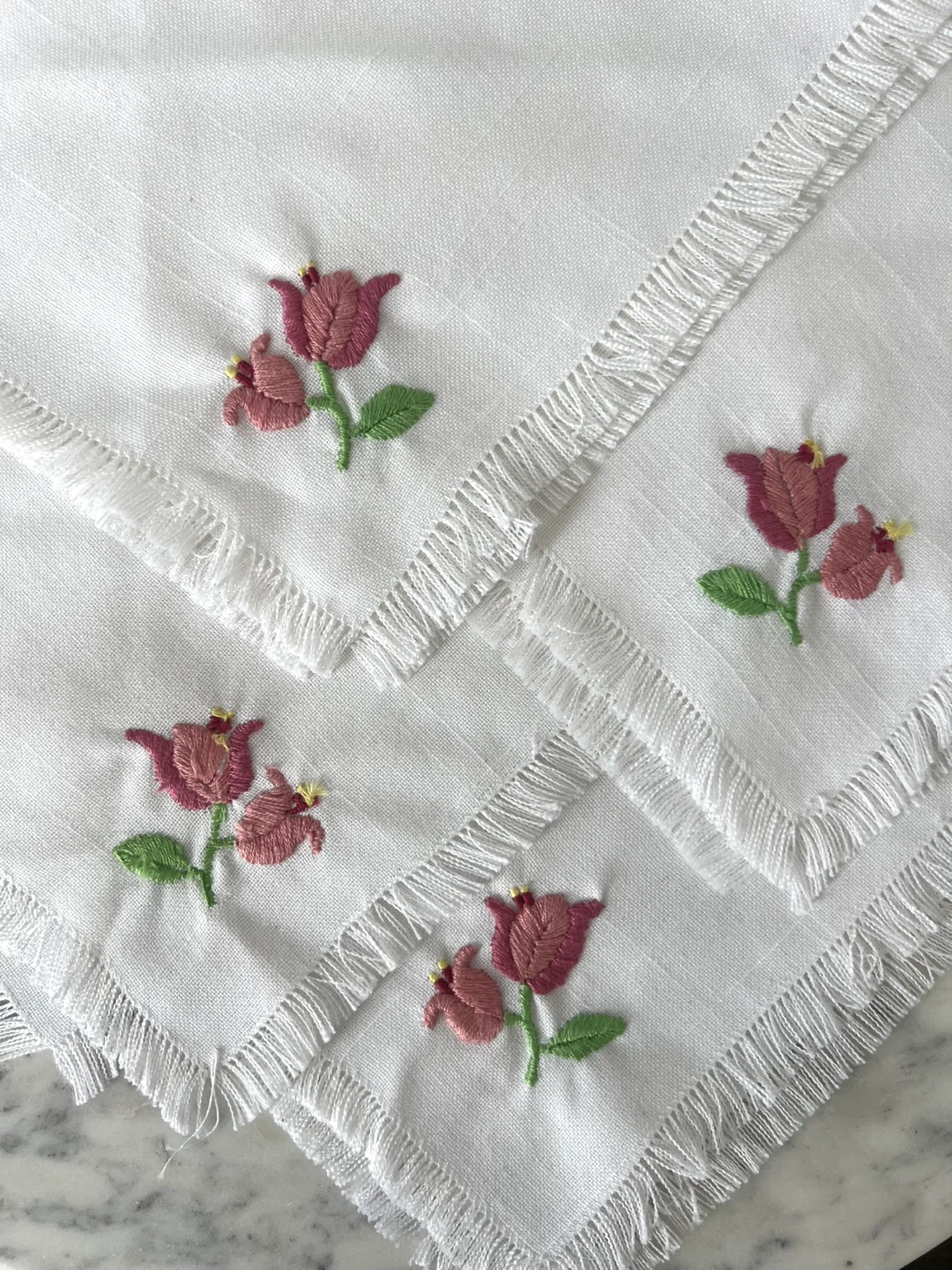 Vintage Embroidered Linen Napkins. Set of 4 - photo 2