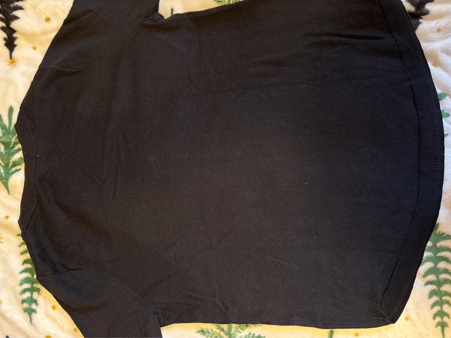 Essentials Black V-Neck Sweater - Size S - photo 4
