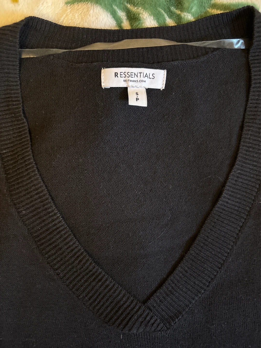 Essentials Black V-Neck Sweater - Size S - photo 3