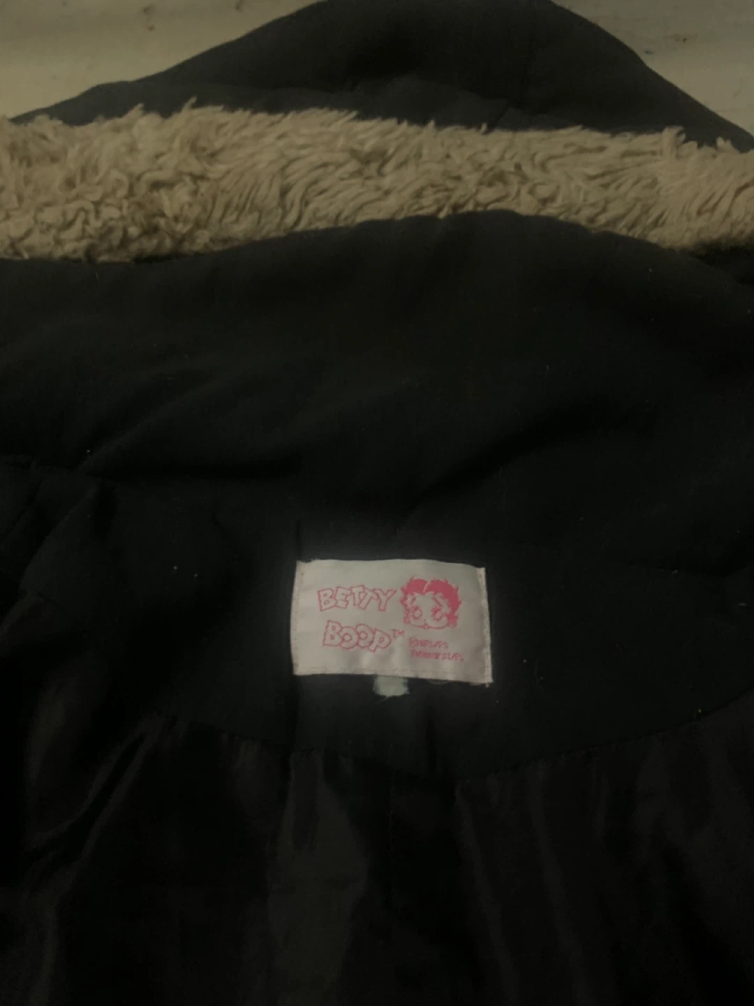 Betty Boop Black Winter Jacket with Fur Hood - photo 2