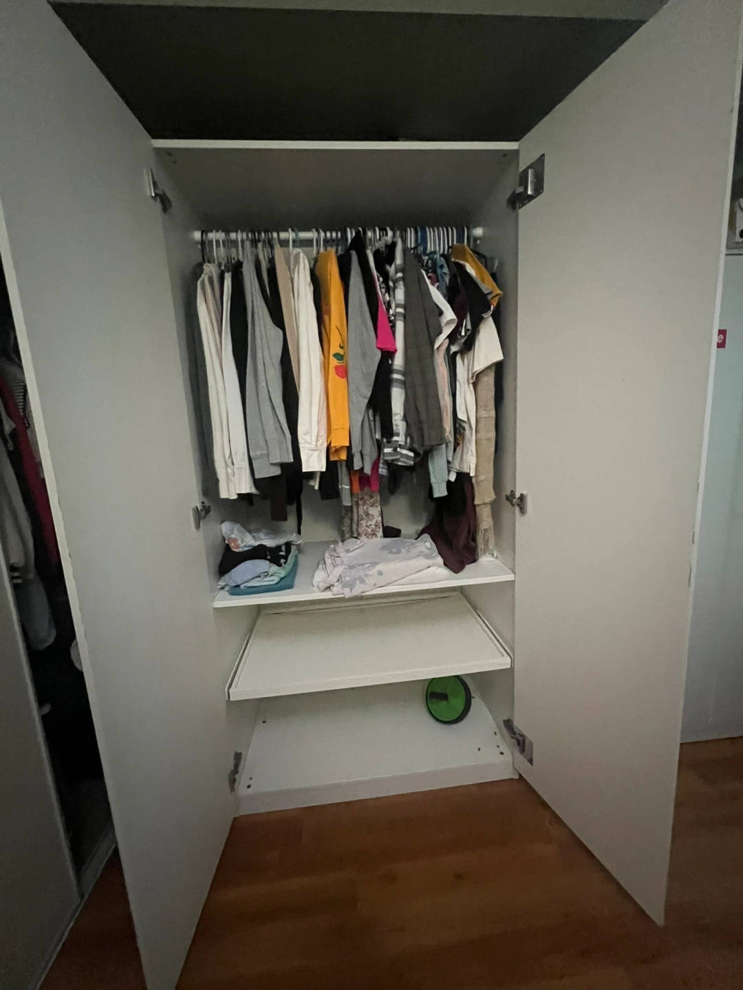 2 door ikea pax White Wardrobe with Full-Length Mirror - photo 2