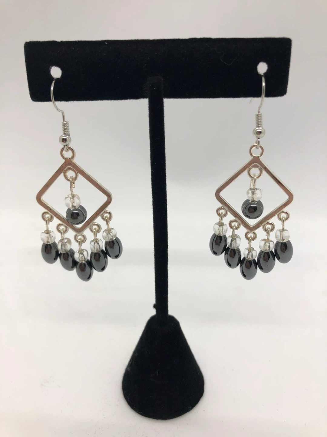 Handmade Beaded Dangle Earrings