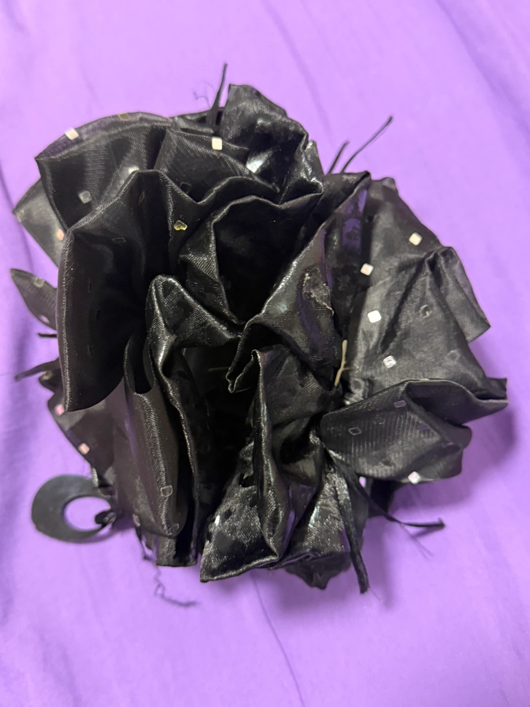 Black Ruched Claw Clip - photo 2