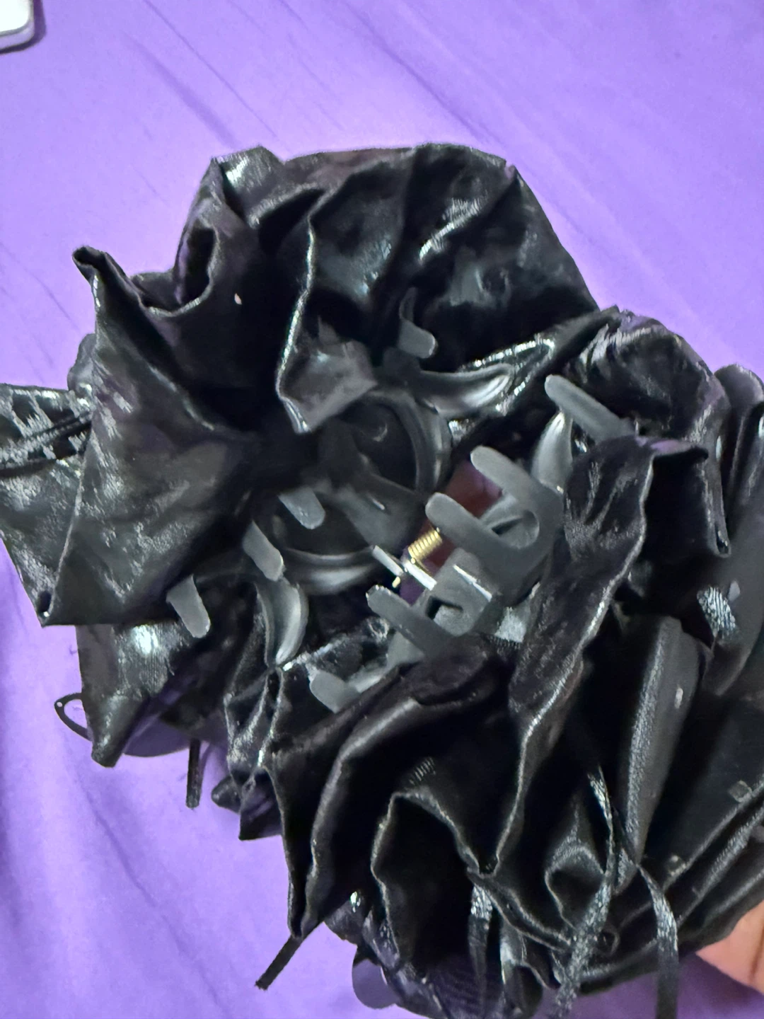 Black Ruched Claw Clip - photo 4