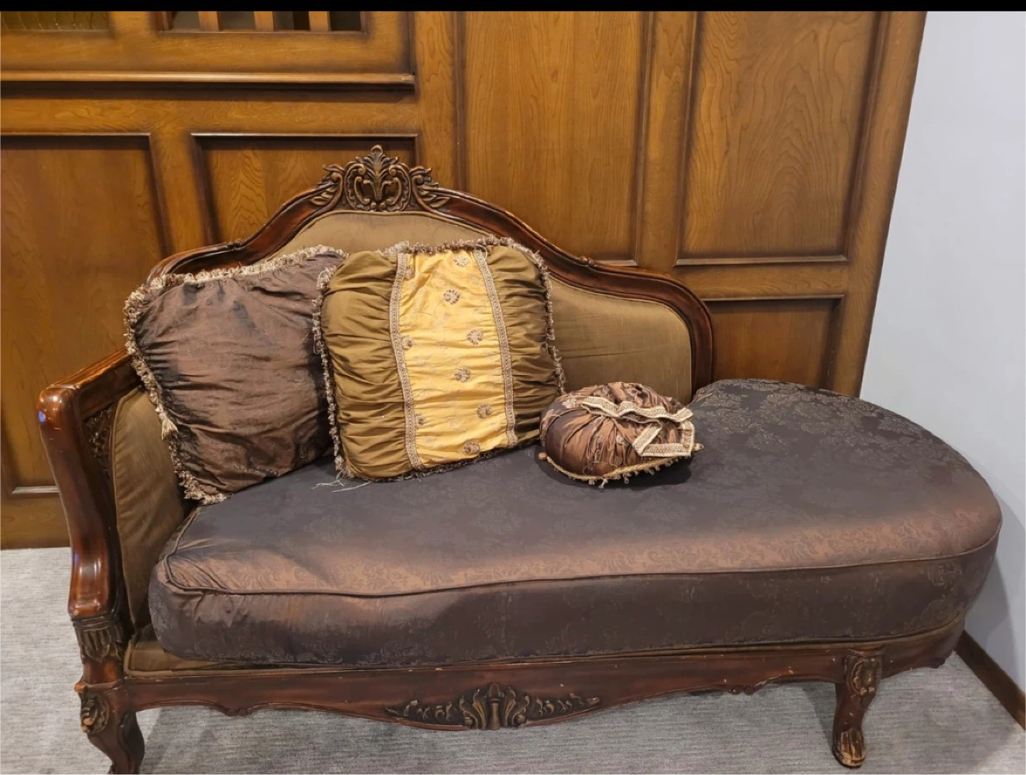 Ornate Accent Chair with Pillows
