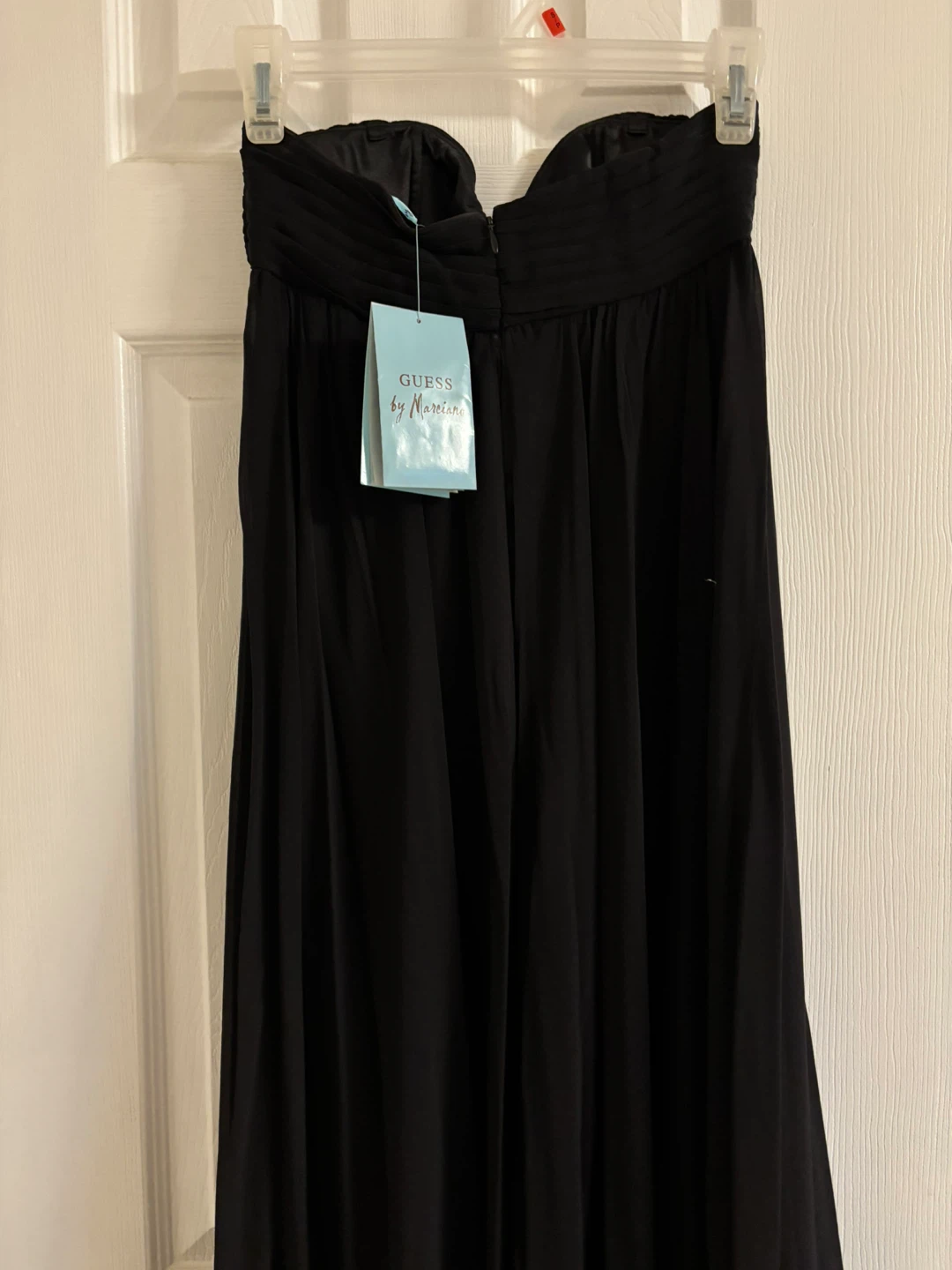 Guess by Marciano Black Strapless Feather Trim Gown - photo 4