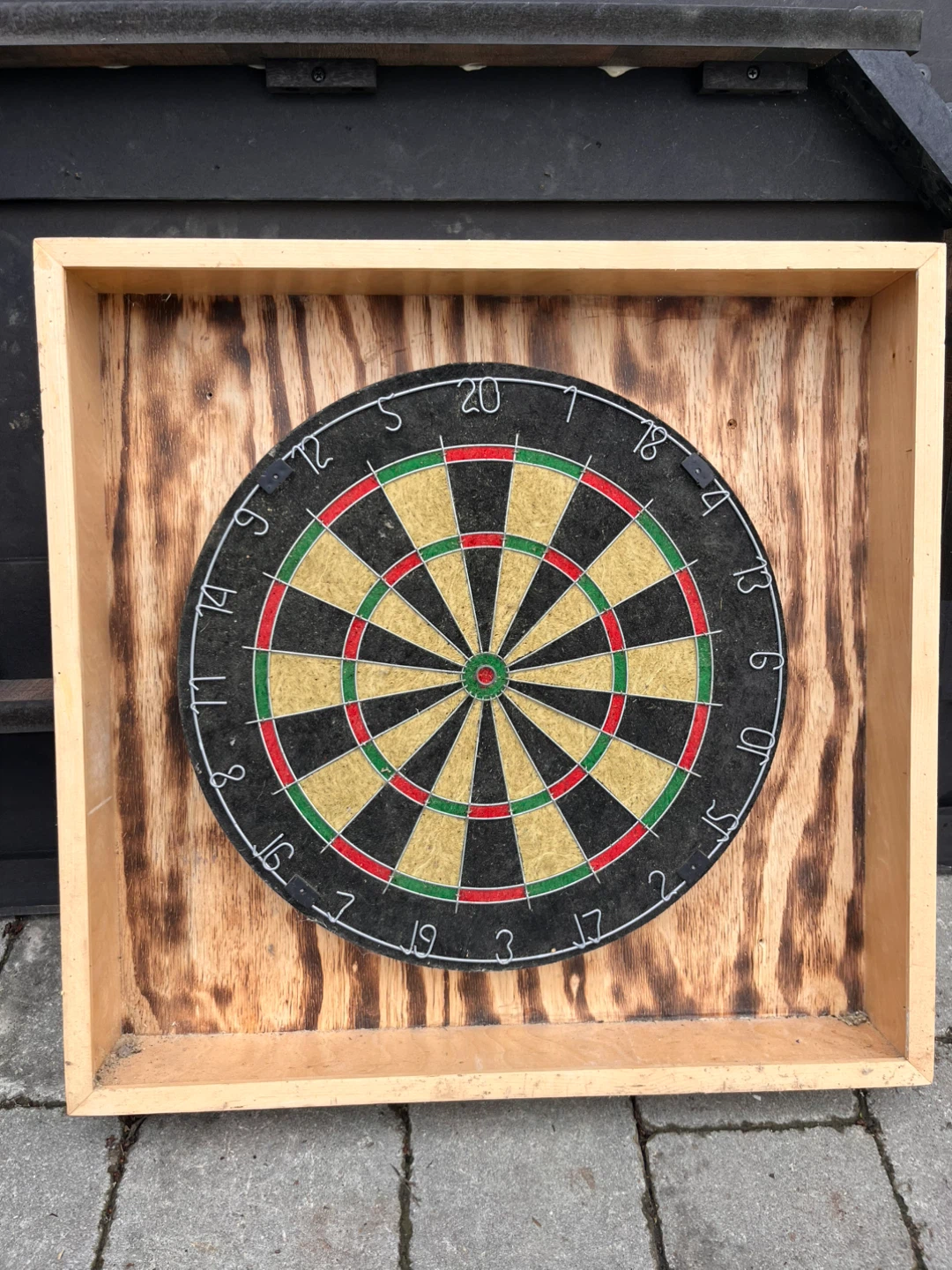 Dartboard with Wooden Frame