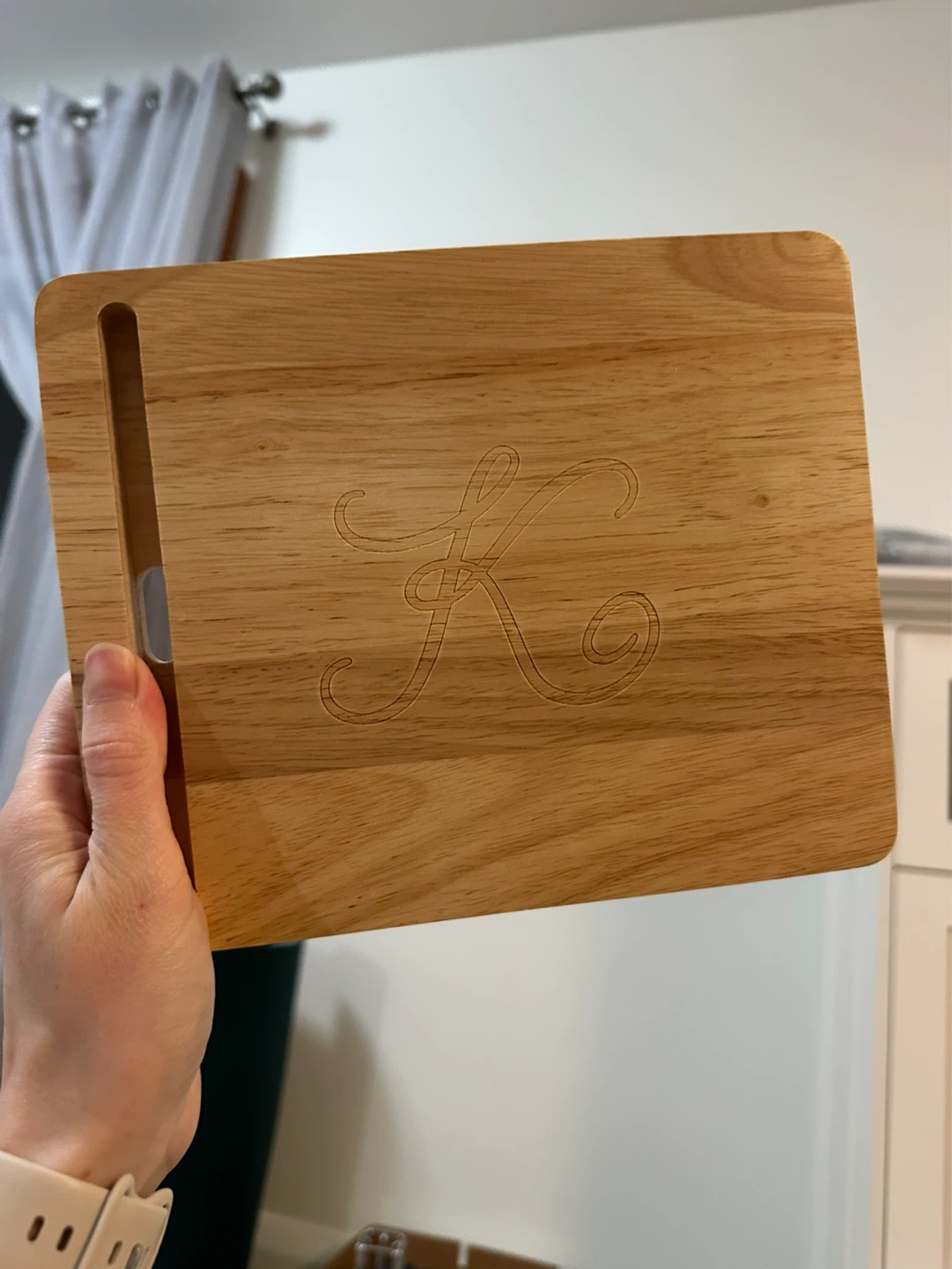 Monogram ‘ K’ Wooden Board 🧀🍇