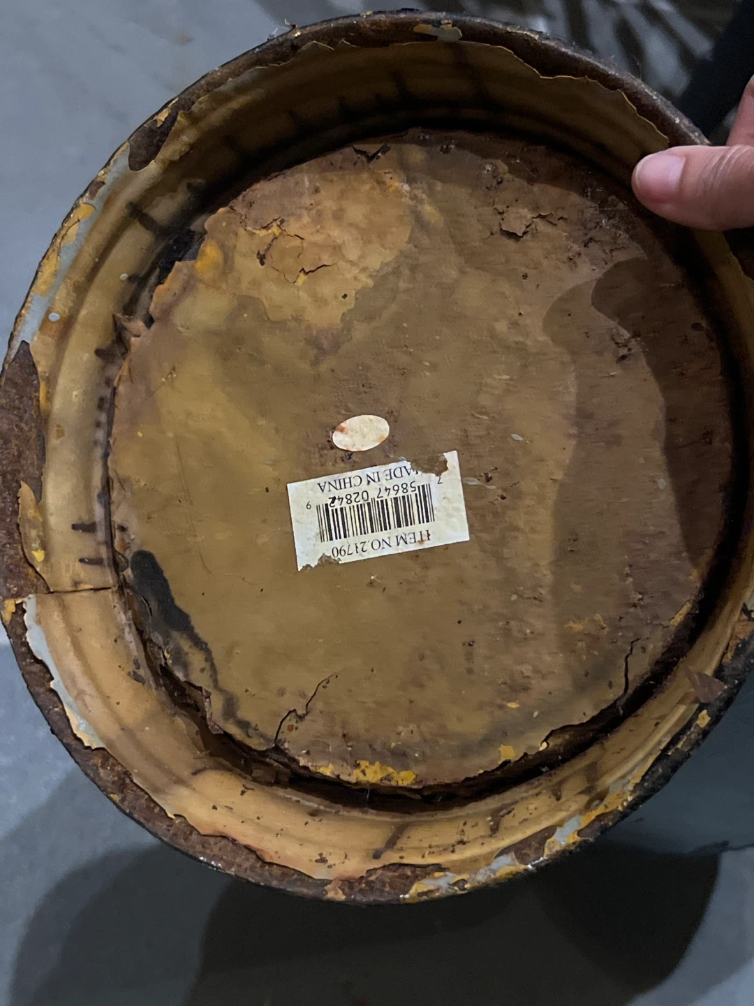 Large Vintage Metal Planter Pot - photo 5